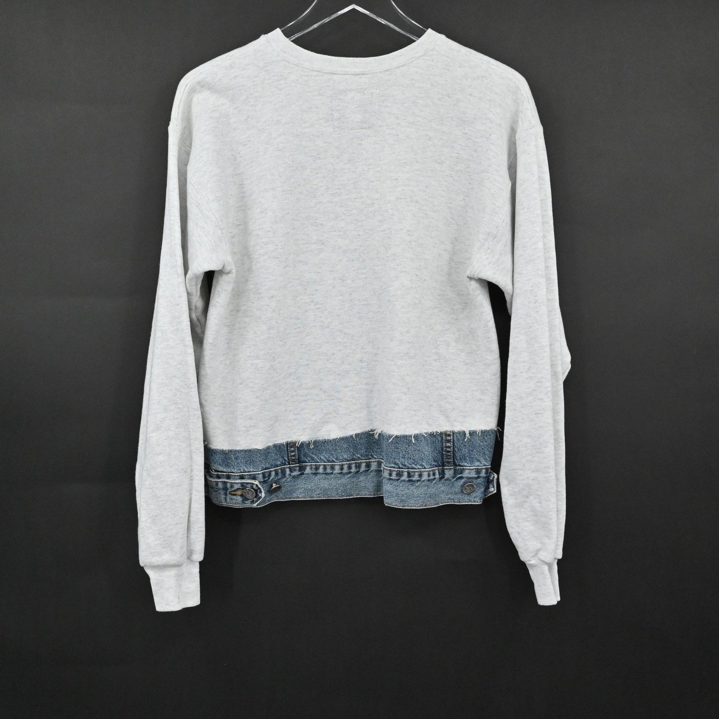 Unemployed Denim Womens Sweatshirt Size M Rumble Graphic Denim Upcycled Trendy