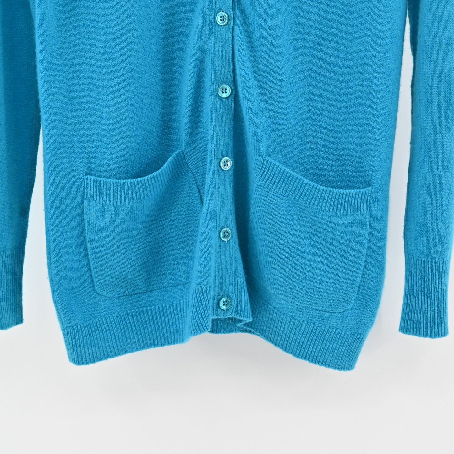 EQUIPMENT Cashmere Cardigan Sweater Womens Size XS Ella Blue Knit V Neck Button