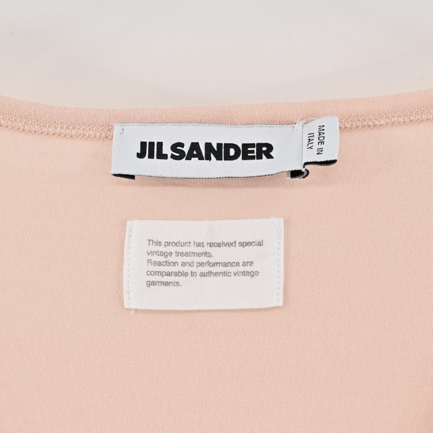Vtg JIL SANDER Top Womens Size L Cotton Sleeveless Scoop Neck Tank Blush Pink