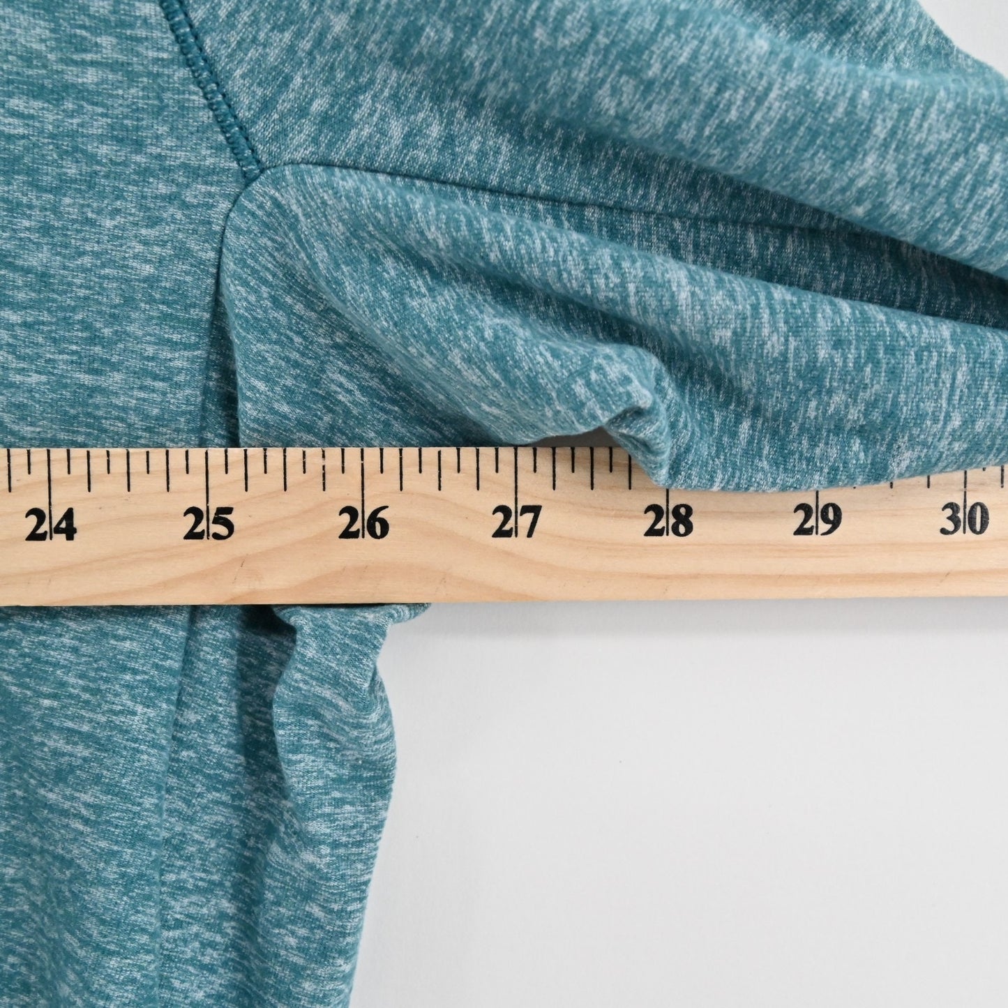 Lululemon Mens Surge Warm Long Sleeve Top Size XL Heathered Blue Zip Pocket Logo