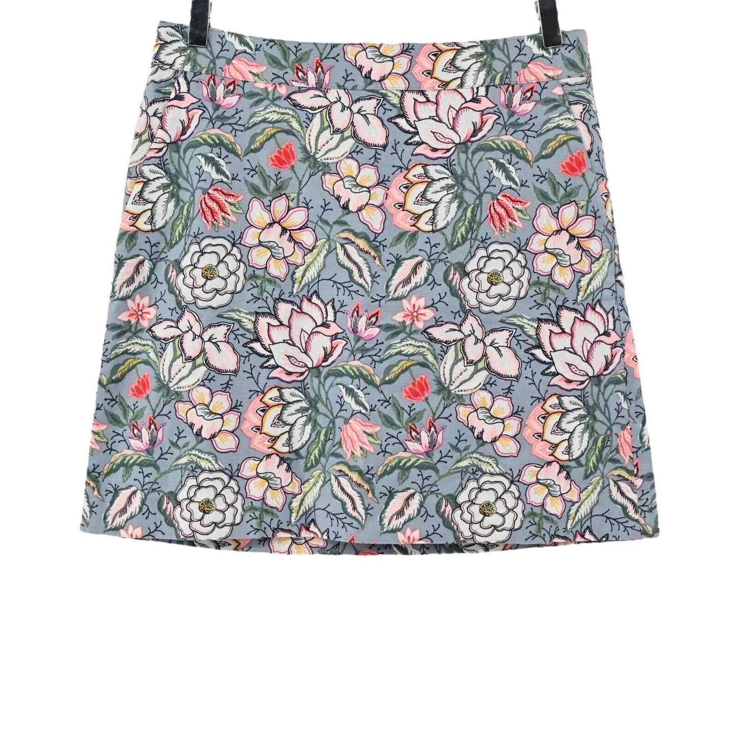 LOFT Skirt Womens Sz 6 Floral Print Straight Shift Pockets Cotton Multicolor NEW