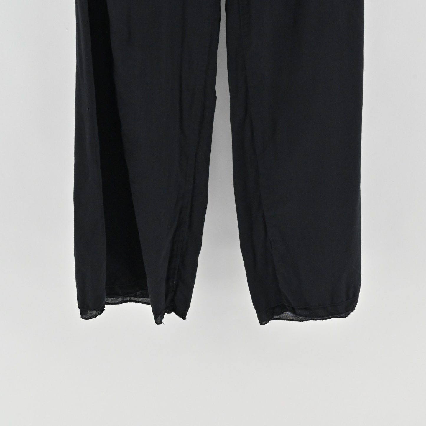 Vintage Y2k Hard Tail Womens Wide Leg Fold Over Pants Size S Black Cotton Yoga