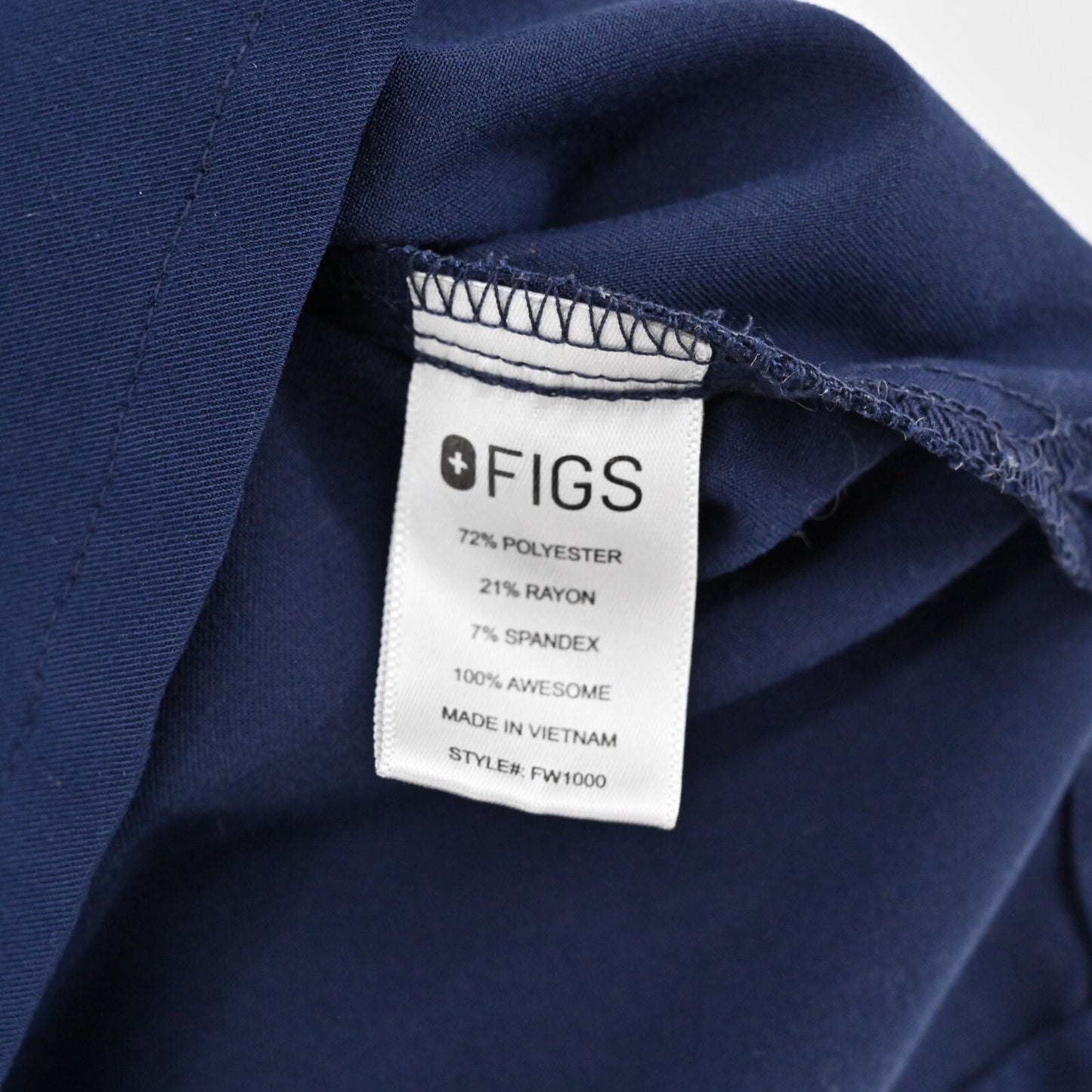 FIGS Scrub Top Womens Size XS Catarina One Pocket Navy Blue VNeck Short Sleeve