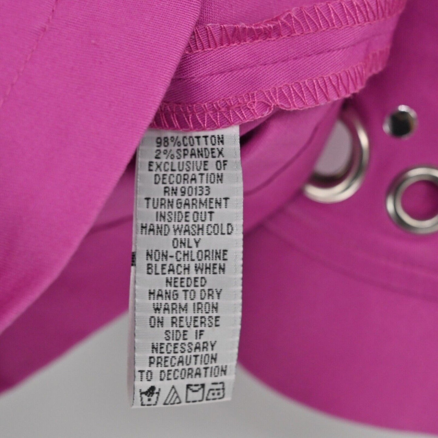 Vtg BOB MACKIE Jacket Womens Size S Pink Grommet Studded 3/4 Sleeve Full Zip 90s