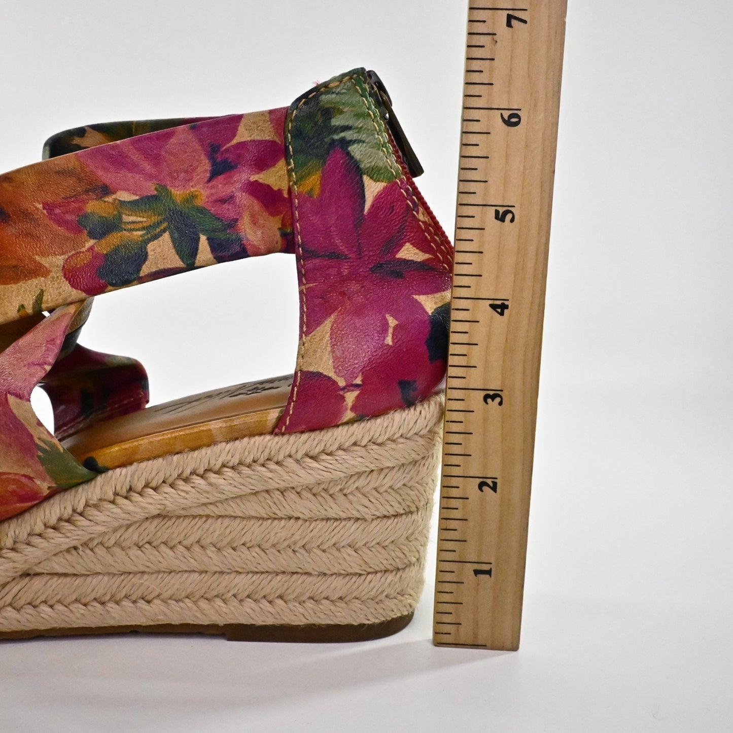 Patricia Nash Womens Rubia Leather Espadrille Wedge Sandals Size 11M Floral