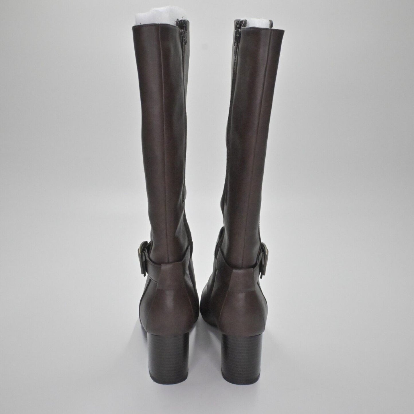 AEROSOLES Boots Womens Size 11M Patience Dark Brown Combo Knee High Block Heel