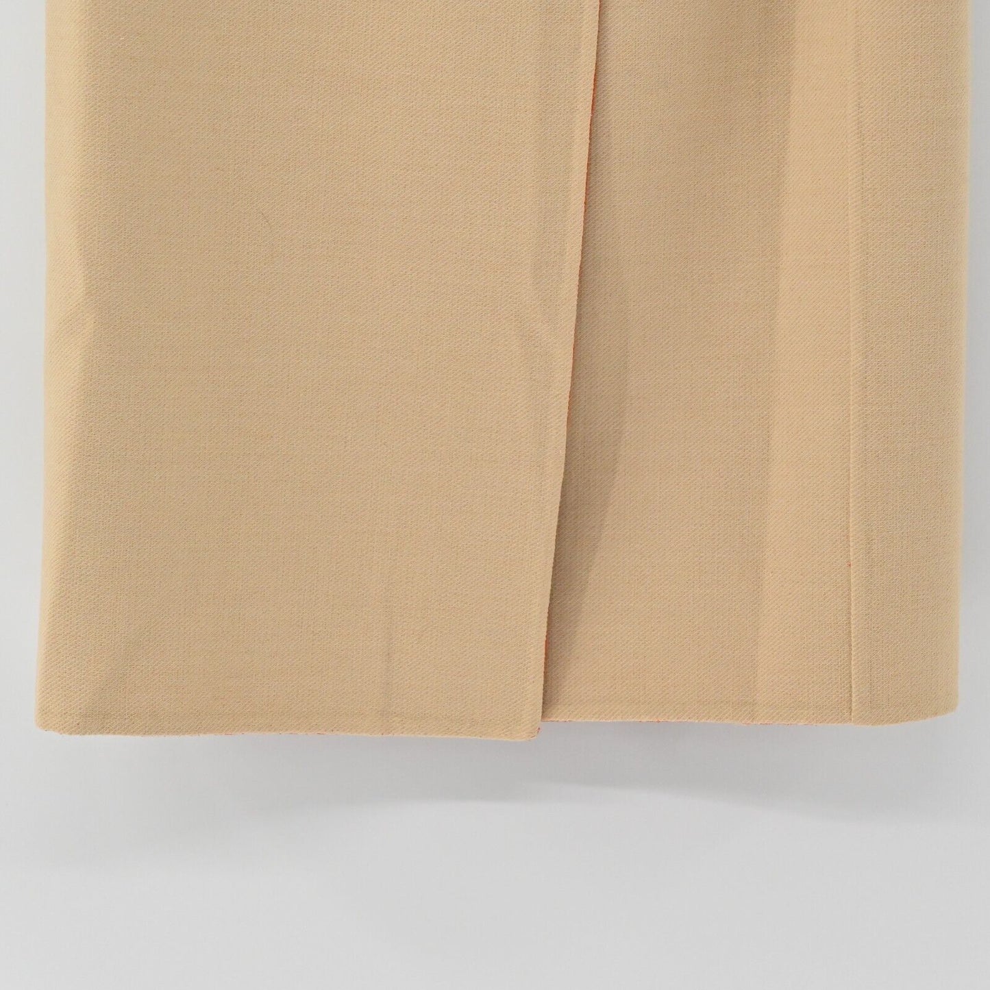 Vtg Reversible Skirt Womens Sz S Orange Tan Tweed Knee Length Wrap Retro 60s 70s