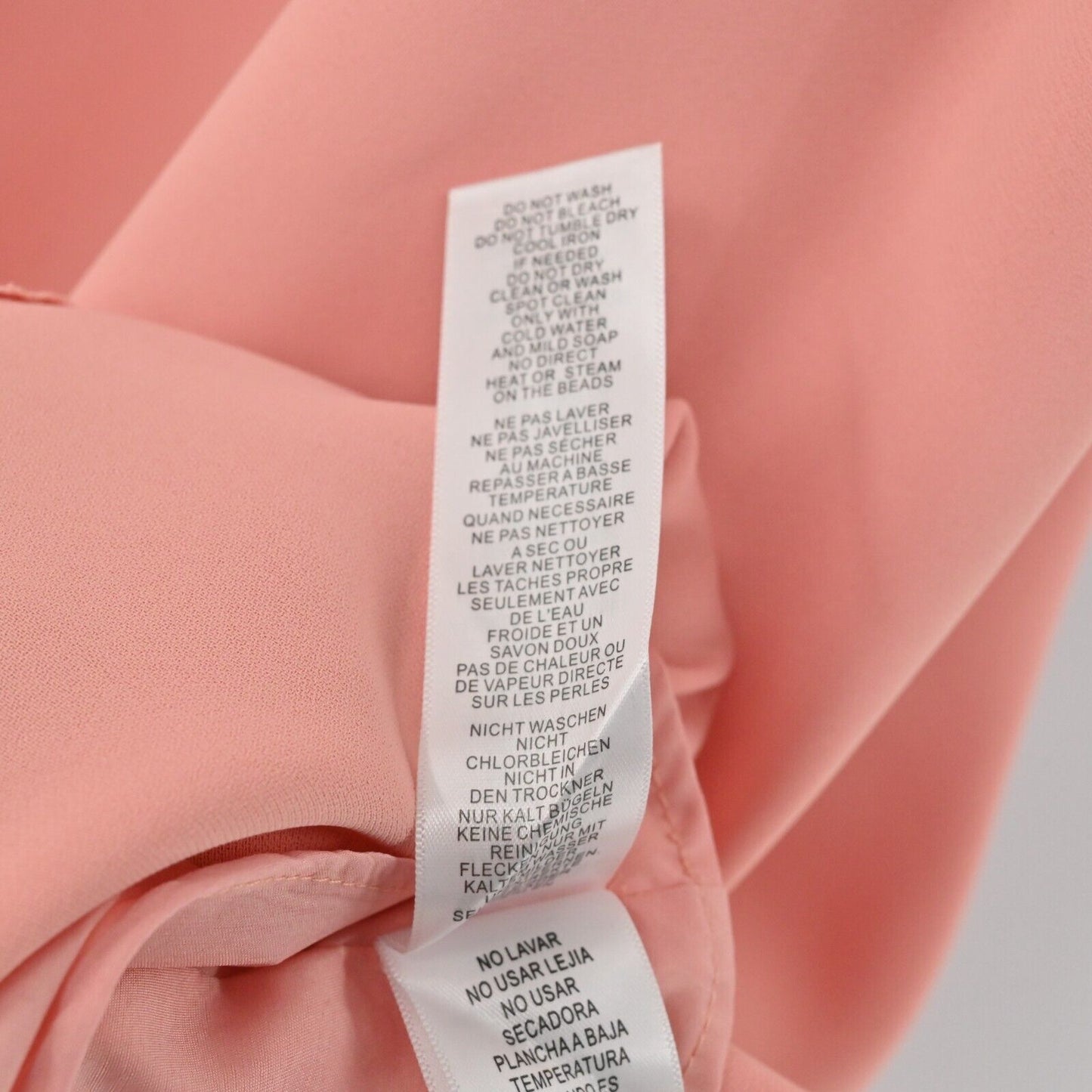 AIDAN MATTOX Dress Womens Size 14 Flutter Sleeve Embellished Beaded Sheath Peach