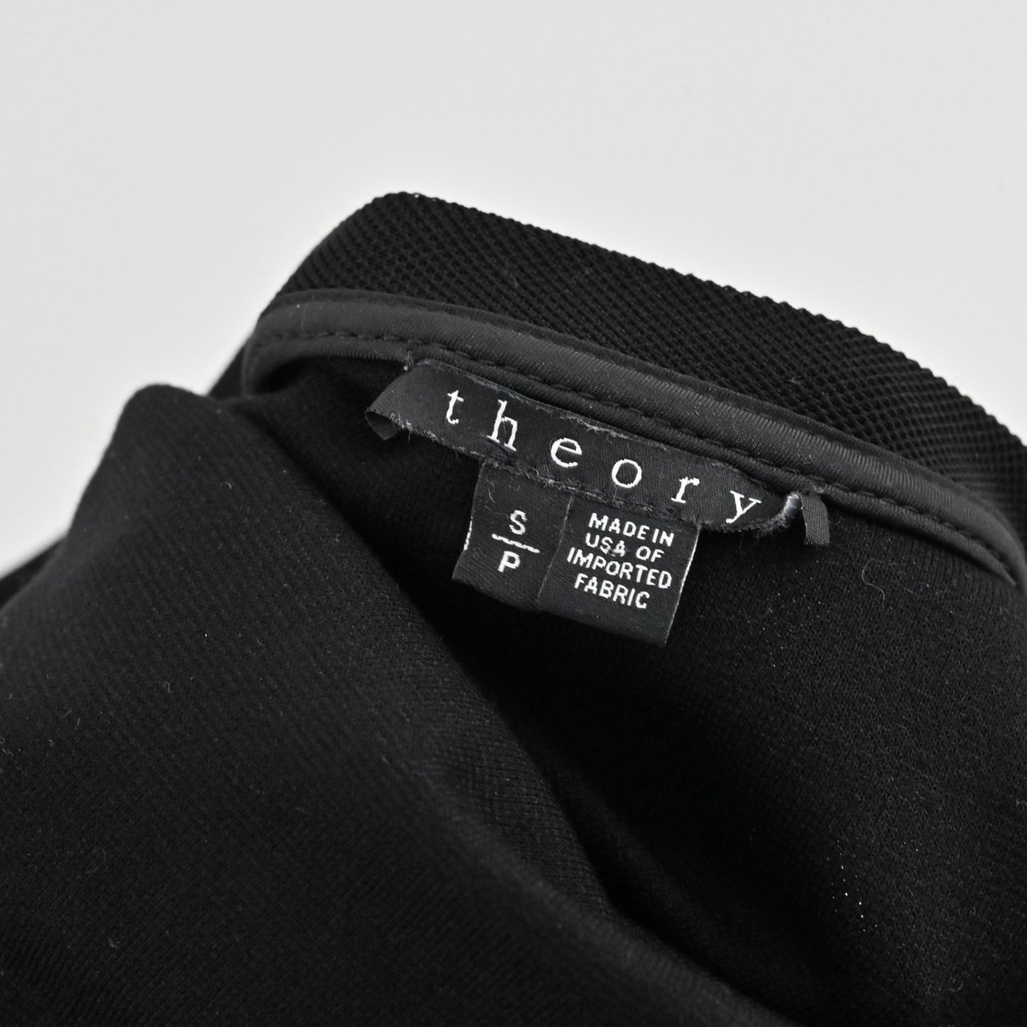 Theory Womens Black Sorgia Double Pique Jumpsuit Size S Cropped Short Sleeve