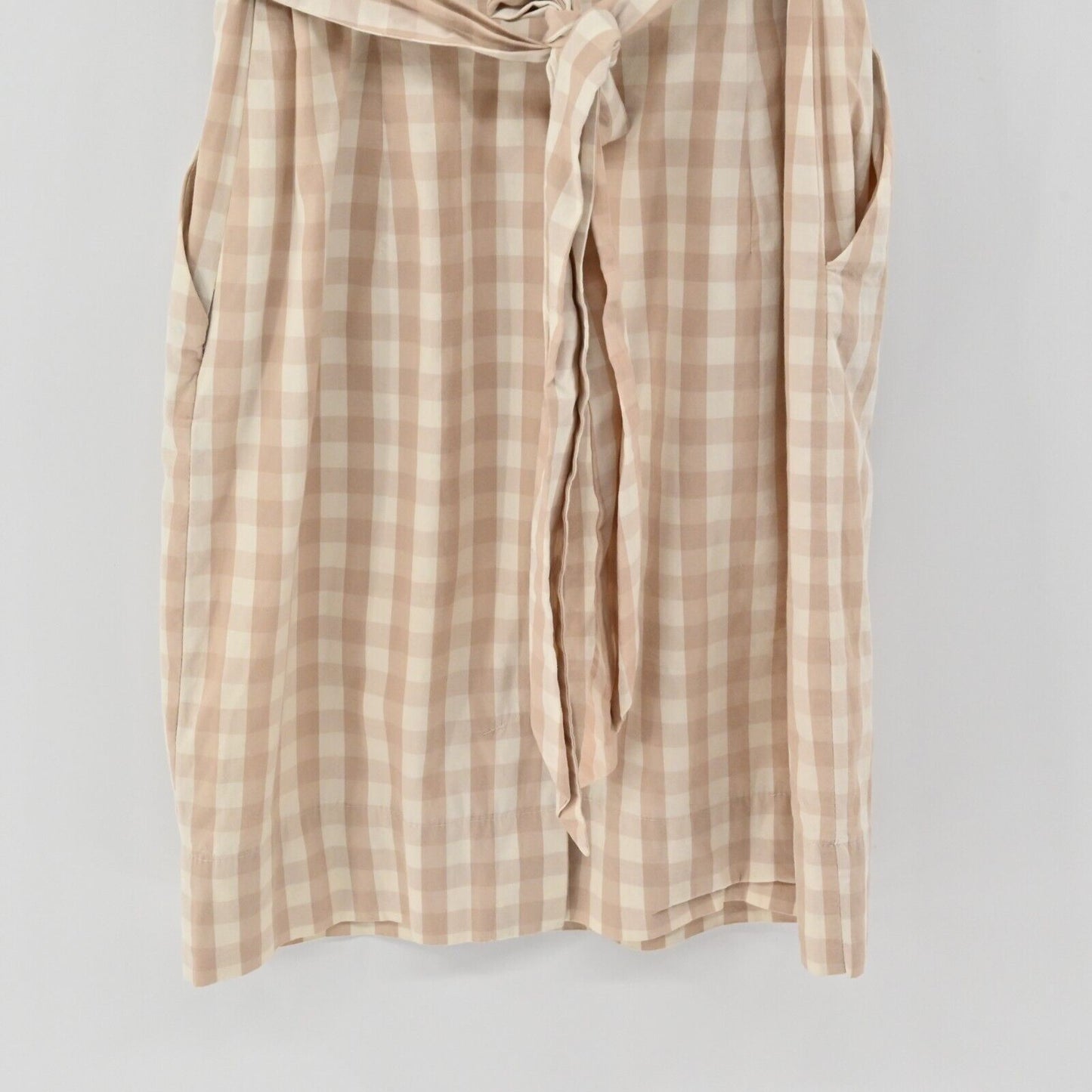 ANTHROPOLOGIE Dress Sz 4 HD In Paris Ribboned Poplin Gingham Sheath Cottagecore