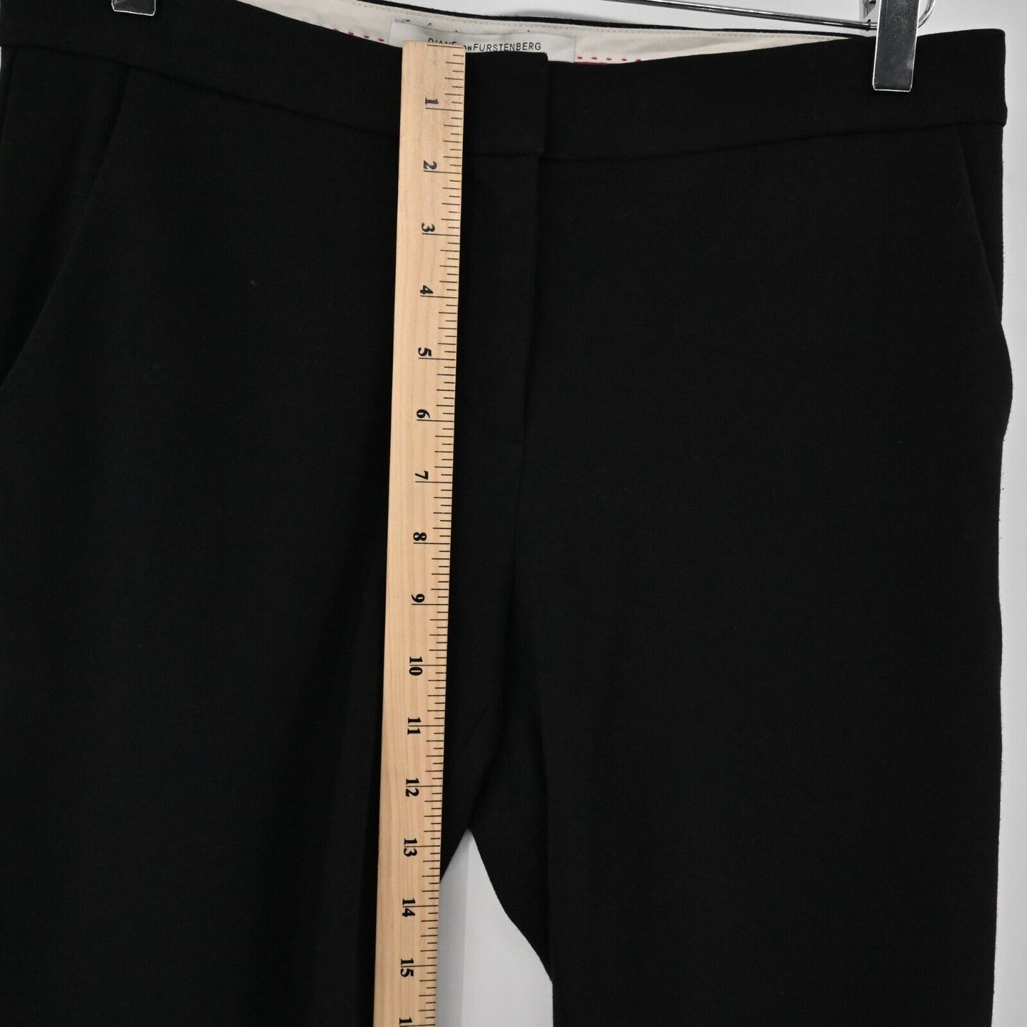 DIANE VON FURSTENBERG Pants Womens Size 6 Classic Black High Rise Skinny Stretch