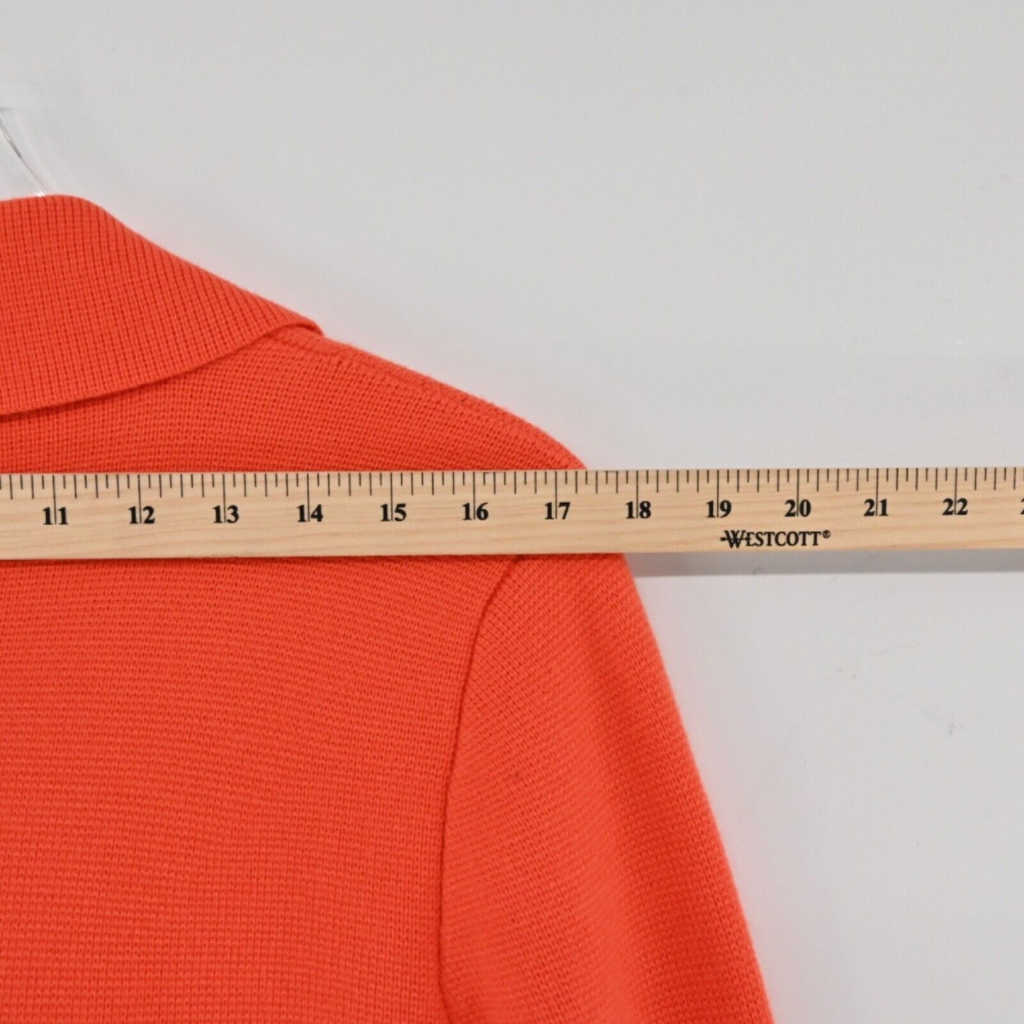 TRINA TURK Jacket Womens Size M Orange Wool Blend Knit Double Breasted Pea Coat