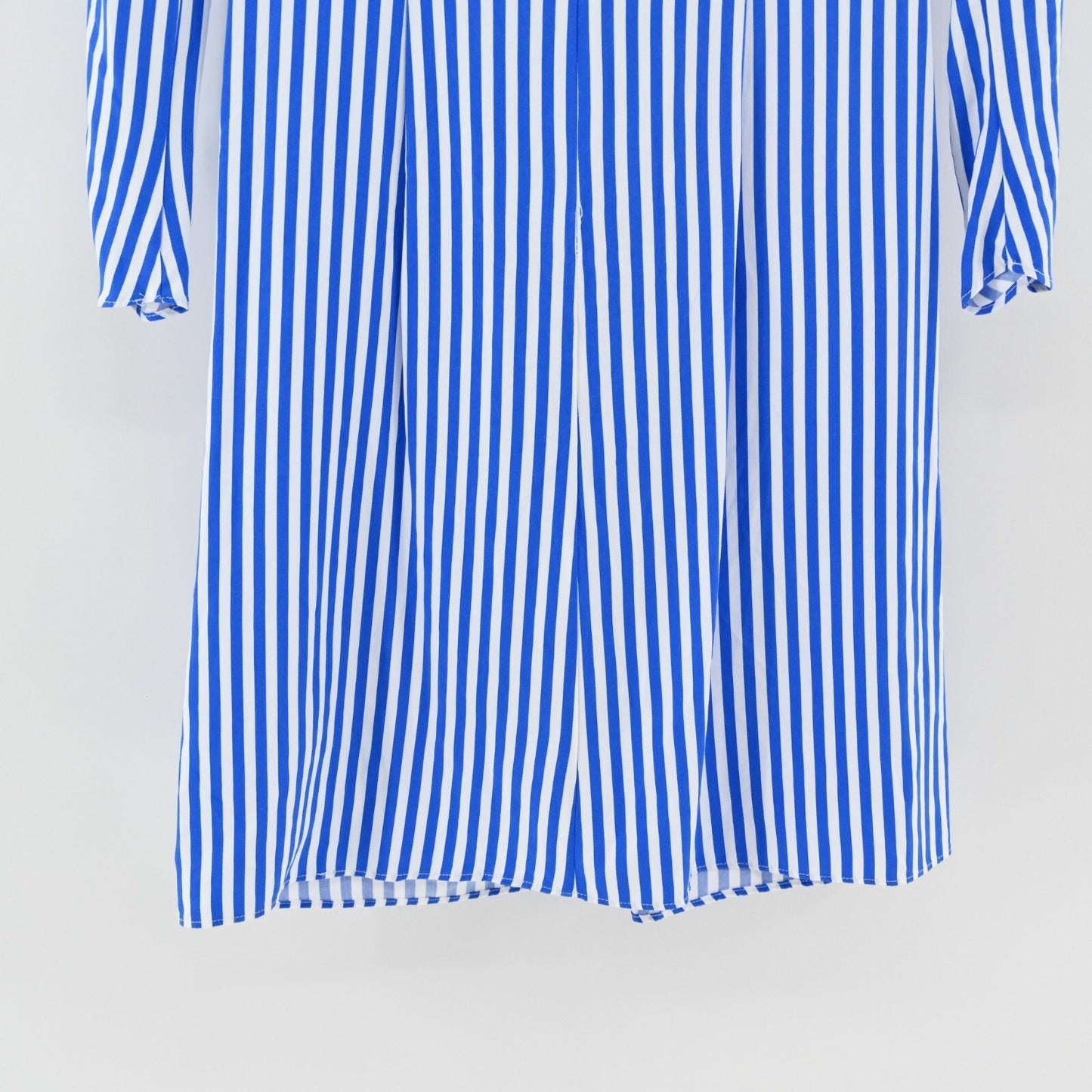 ADRIANNA PAPELL Stripe Twist Front Dress Size 4 Blue White Quarter Sleeve Mini