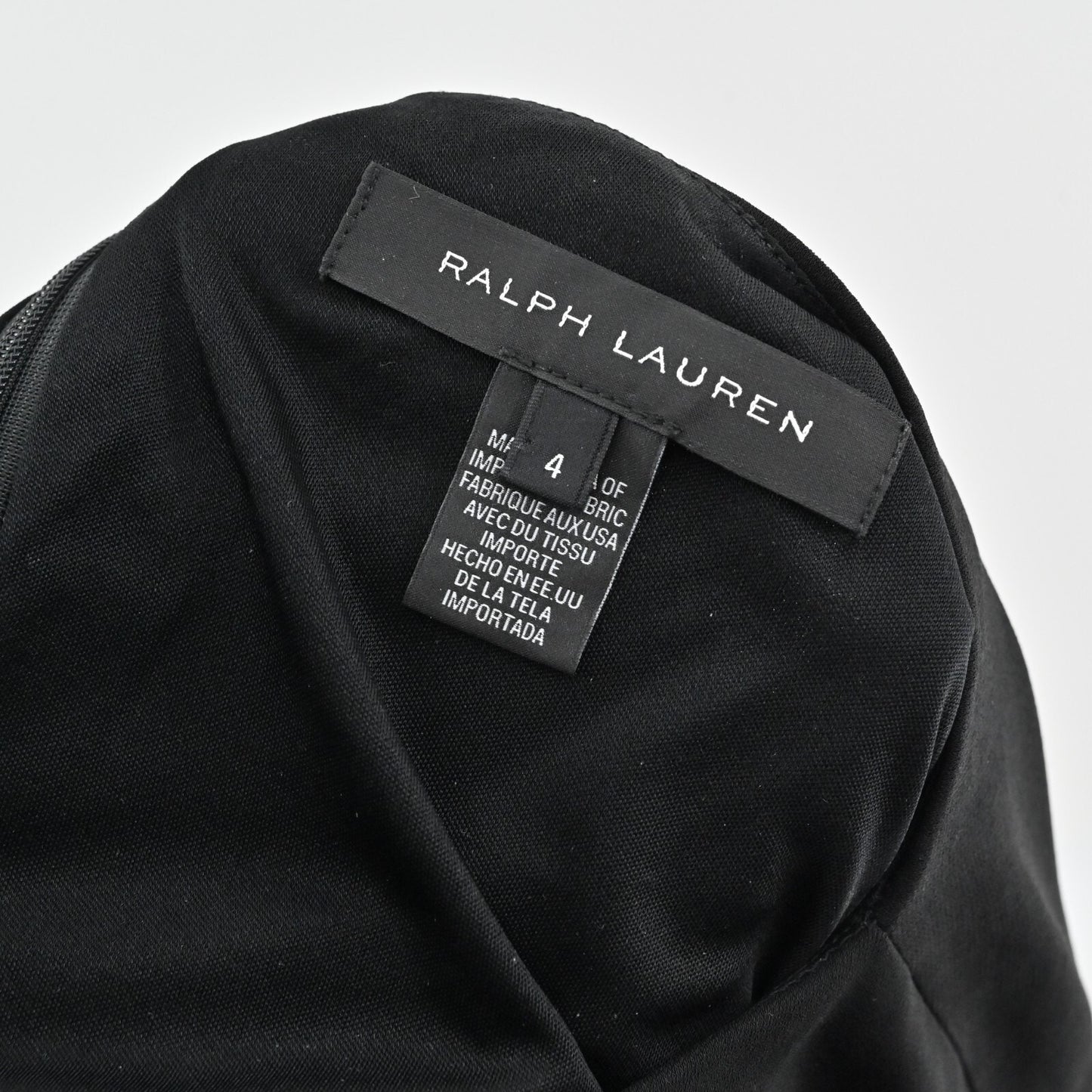 RALPH LAUREN Womens Jumpsuit Size 4 Black Bateau Neck Stretch Waist Minimalist