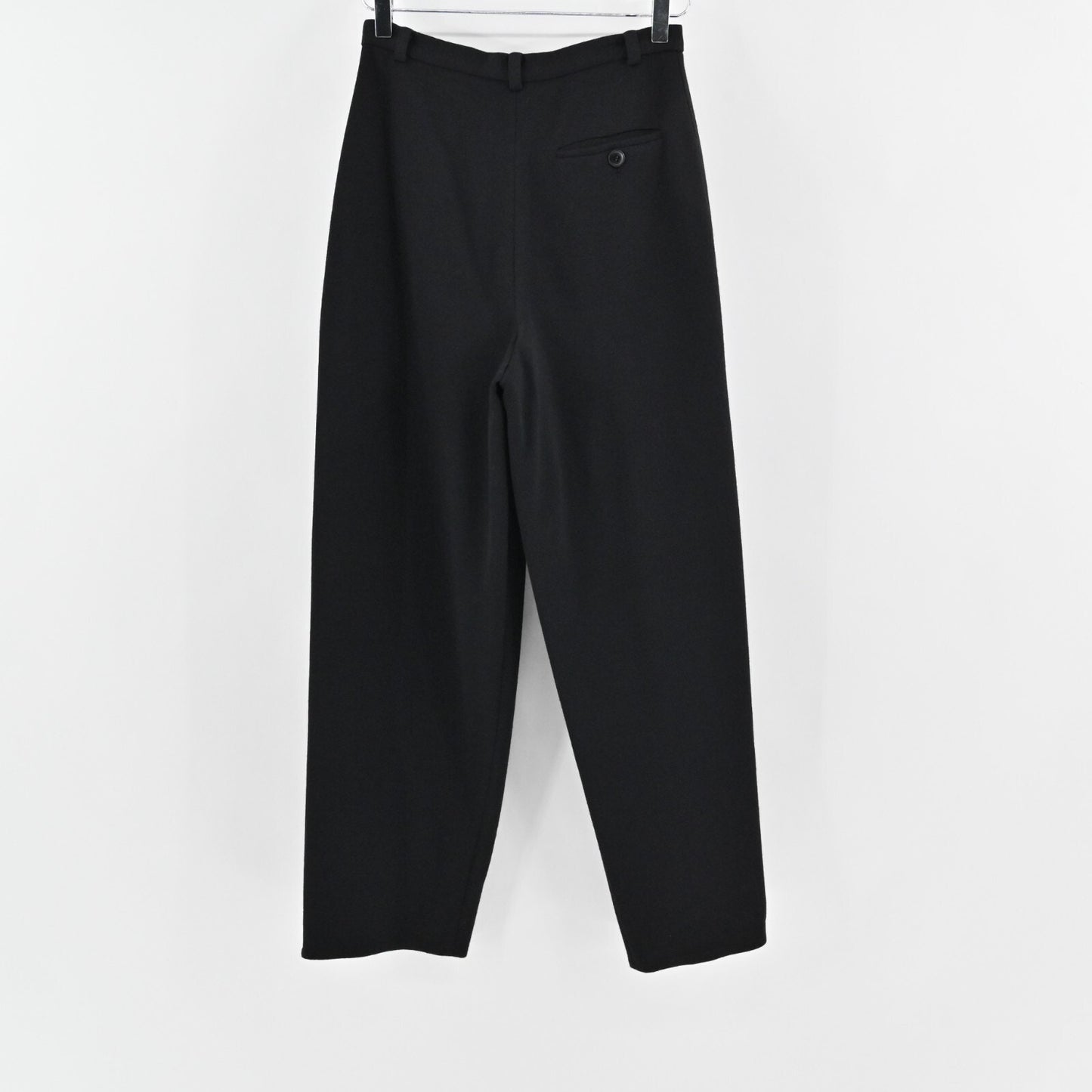 Vtg SONIA RYKIEL Pants Womens Size 6 Black Wool Pleated High Rise Straight