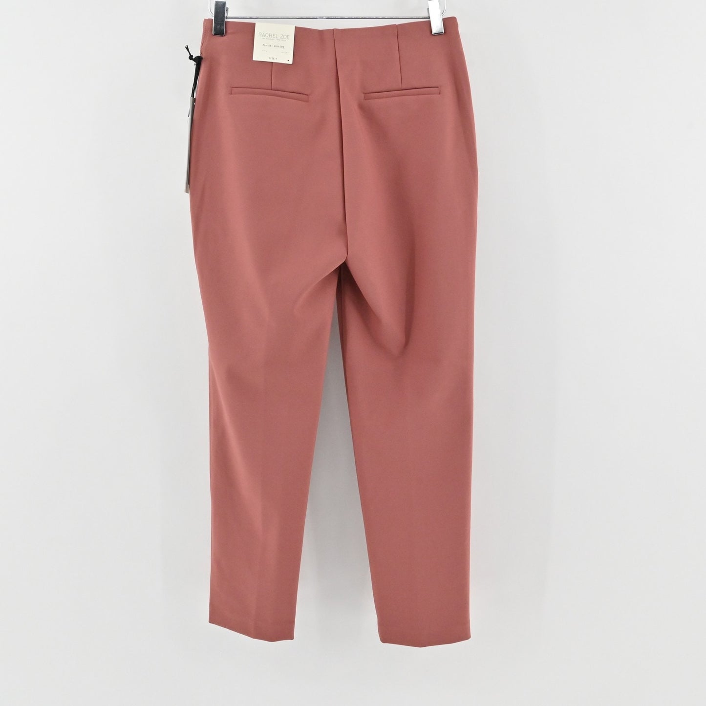Rachel Zoe Womens Pull On Pants Sz 4 Mauve Pink Tapered Trousers Stretch Career