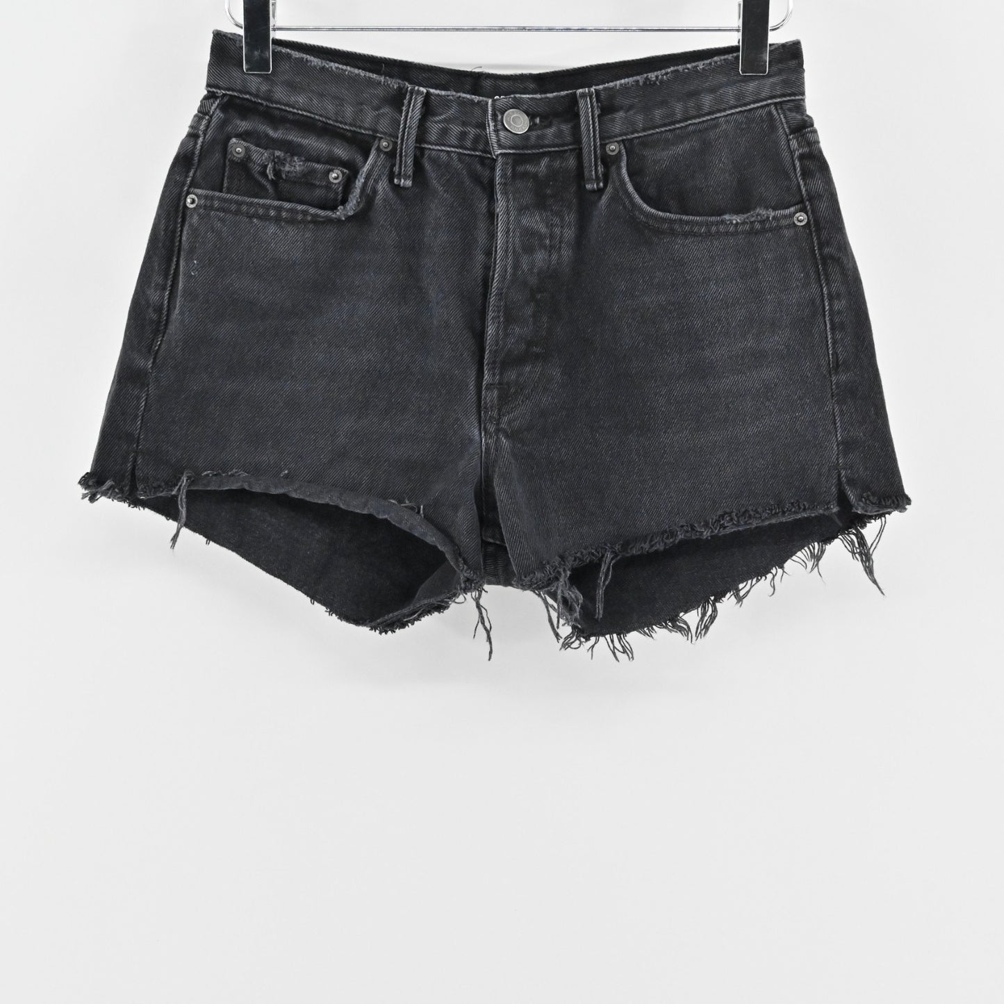 GRLFRND Womens Karolina Blackhearts Denim Shorts Size 27 Cutoff High Rise Jean