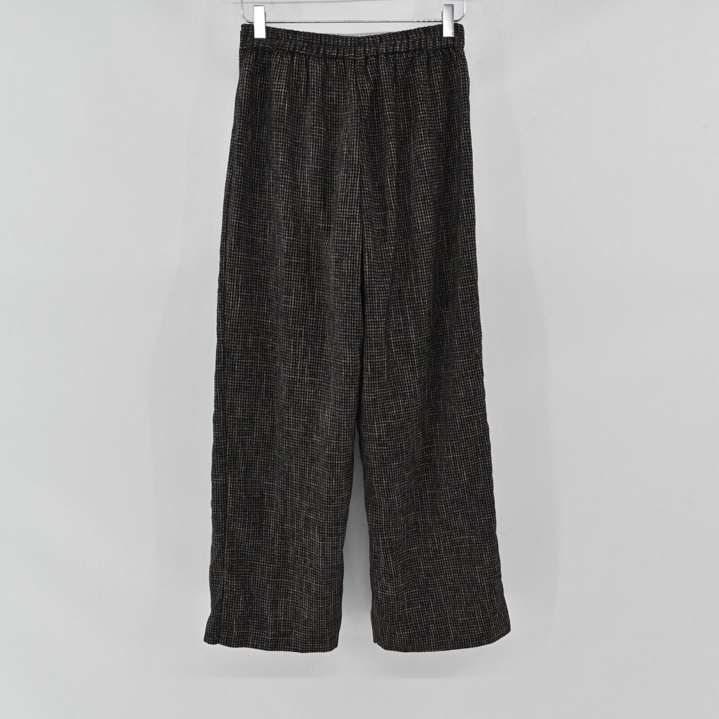SKIES ARE BLUE Pants Womens Size S Houndstooth Print Wide Leg High Rise Trouser