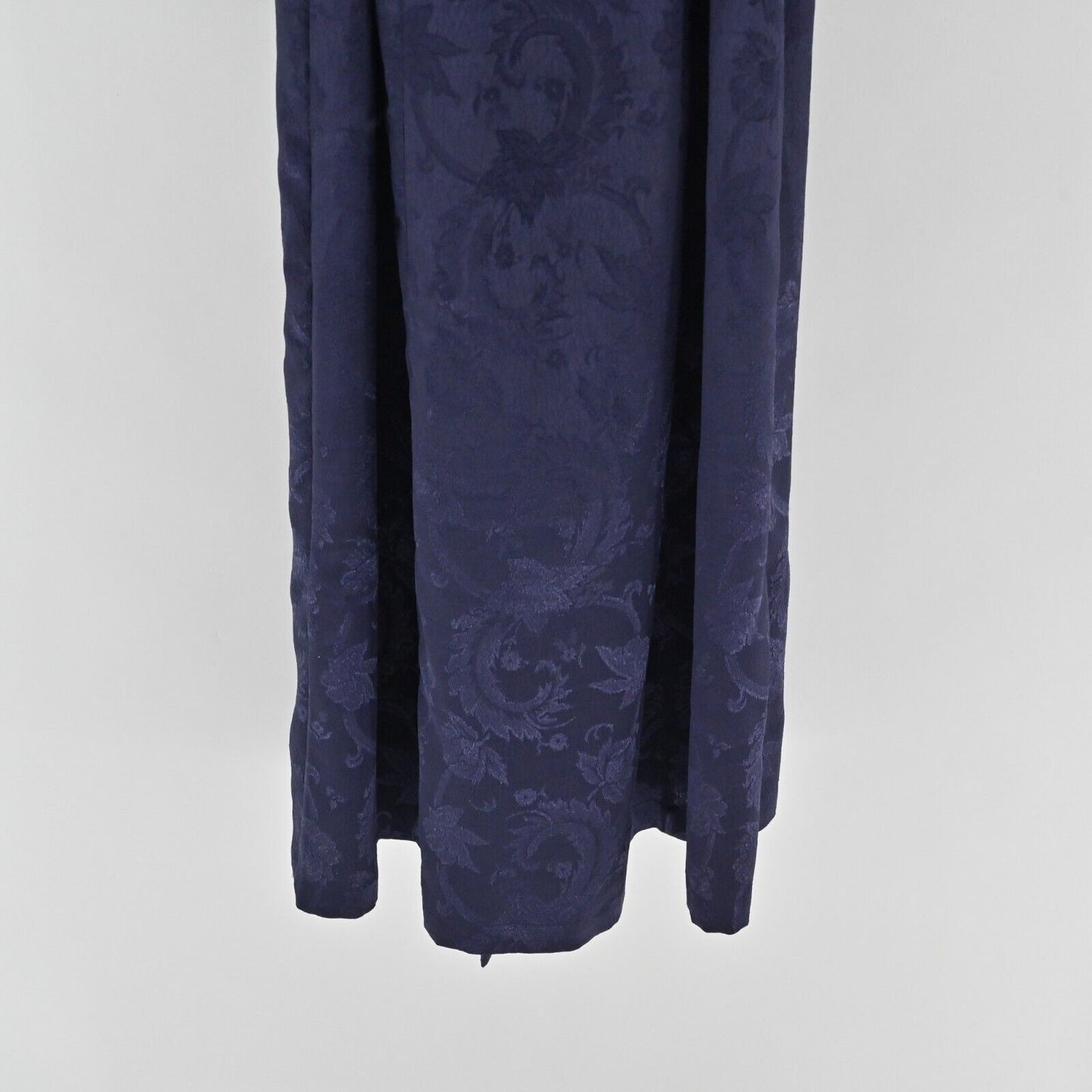 Vtg VICTORIAS SECRET Robe Womens Sz S Gold Label Long Purple Damask Floral Satin