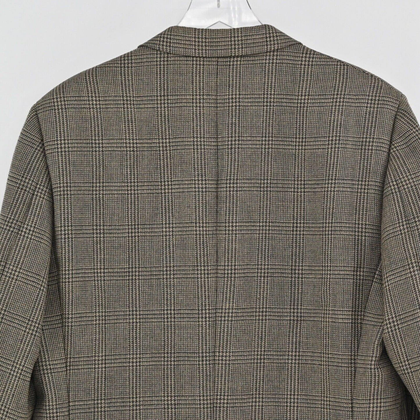 Vtg ERMENEGILDO ZEGNA Blazer Mens Sz 52 Brown Plaid Mohair Academia Houndstooth