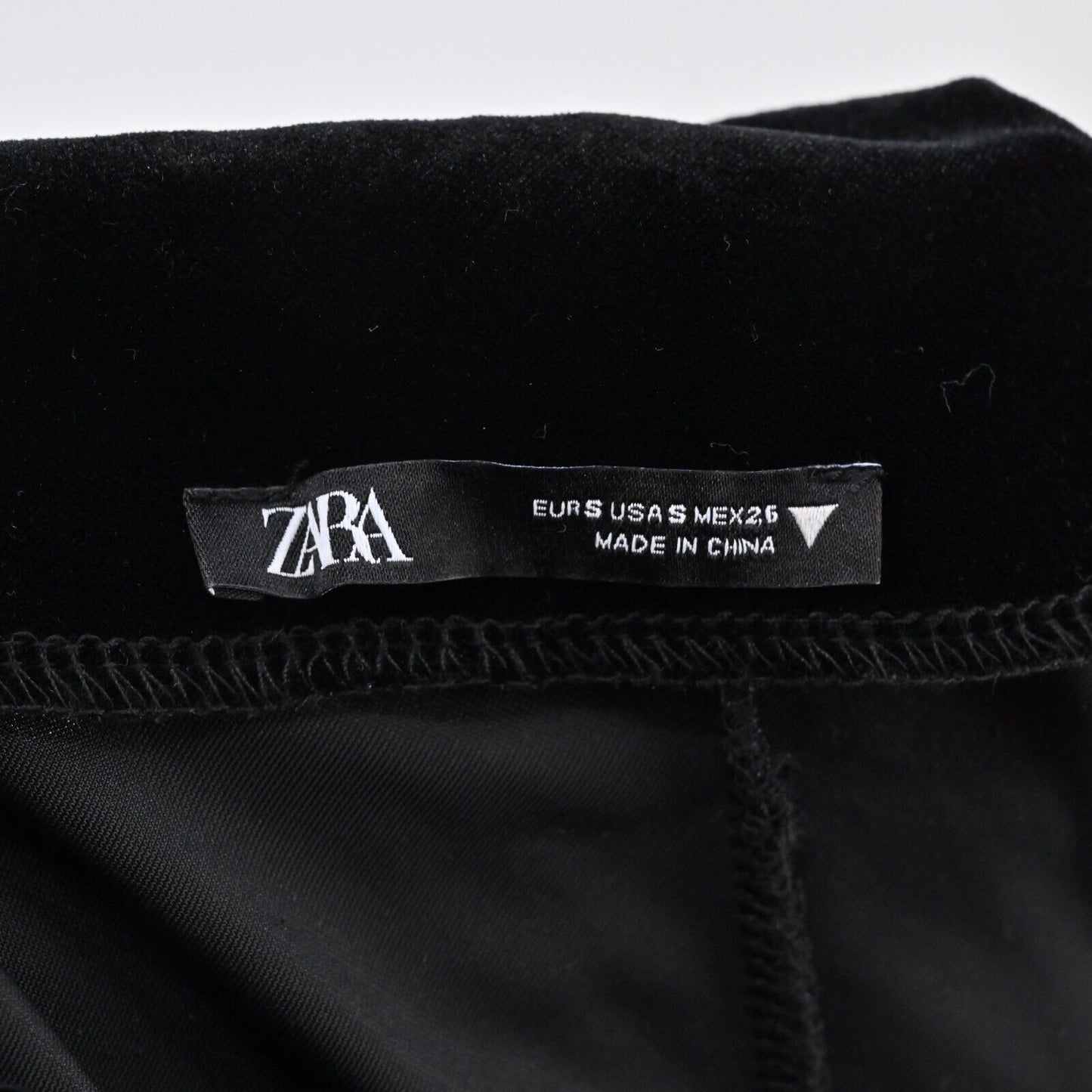 ZARA Dress Womens Size Small Black Strappy Halter Mini Velvet Cowl Cinched Sides