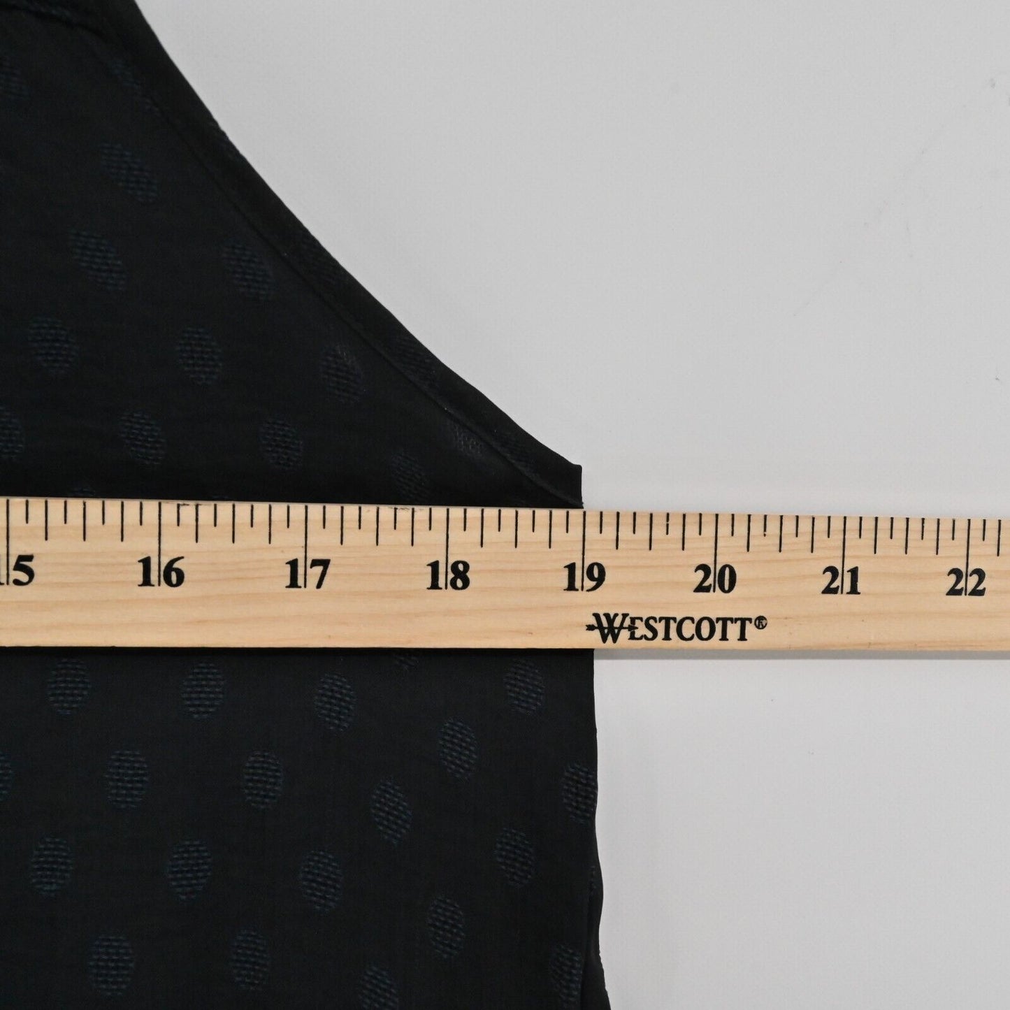 ANTHROPOLOGIE Top Womens Size 2 Clovis Pleated Polka Dot Satin Black Tank MAEVE