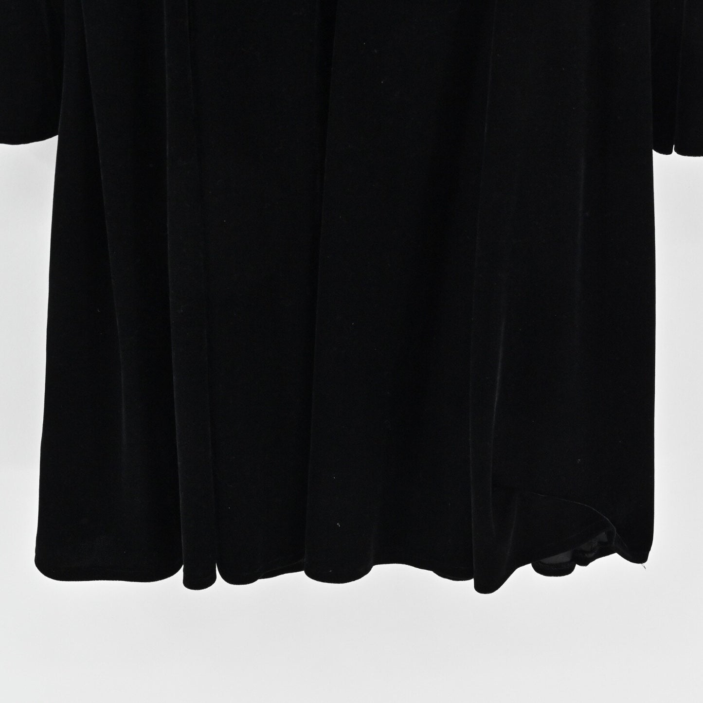 ALEXIA ADMOR Velvet Dress Sz 2X Black V Neck Long Sleeve Retro Whimsigoth Shift
