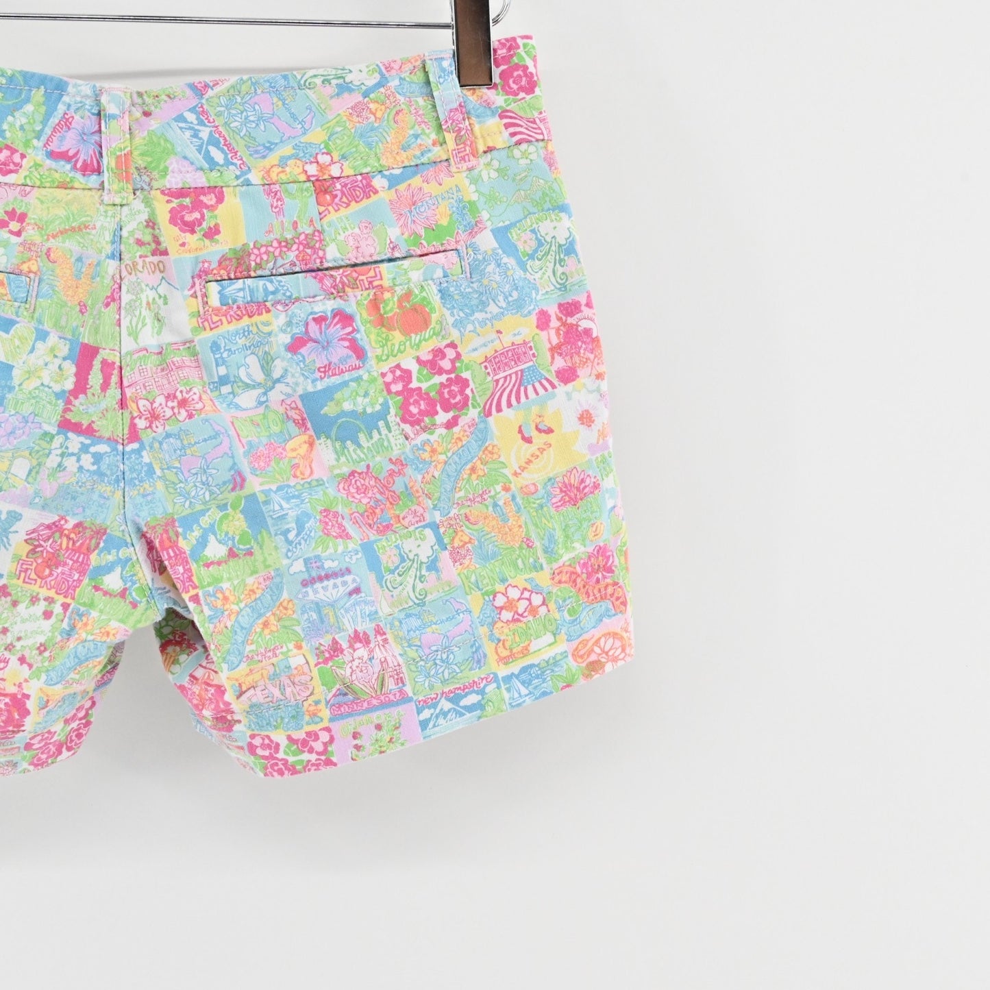 Lilly Pulitzer Womens Callahan Shorts Size 0 Pop Up State of Mind Patchwork