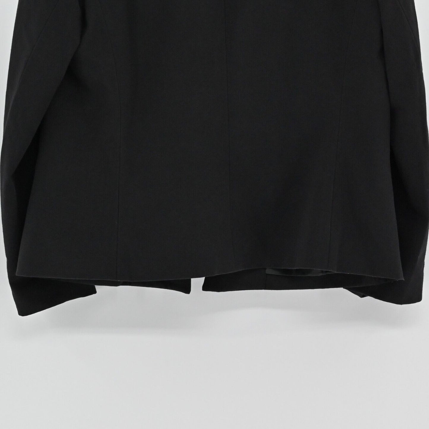 BAR III Blazer Womens Size Large Black Faux Double Breasted Open Stretch Career