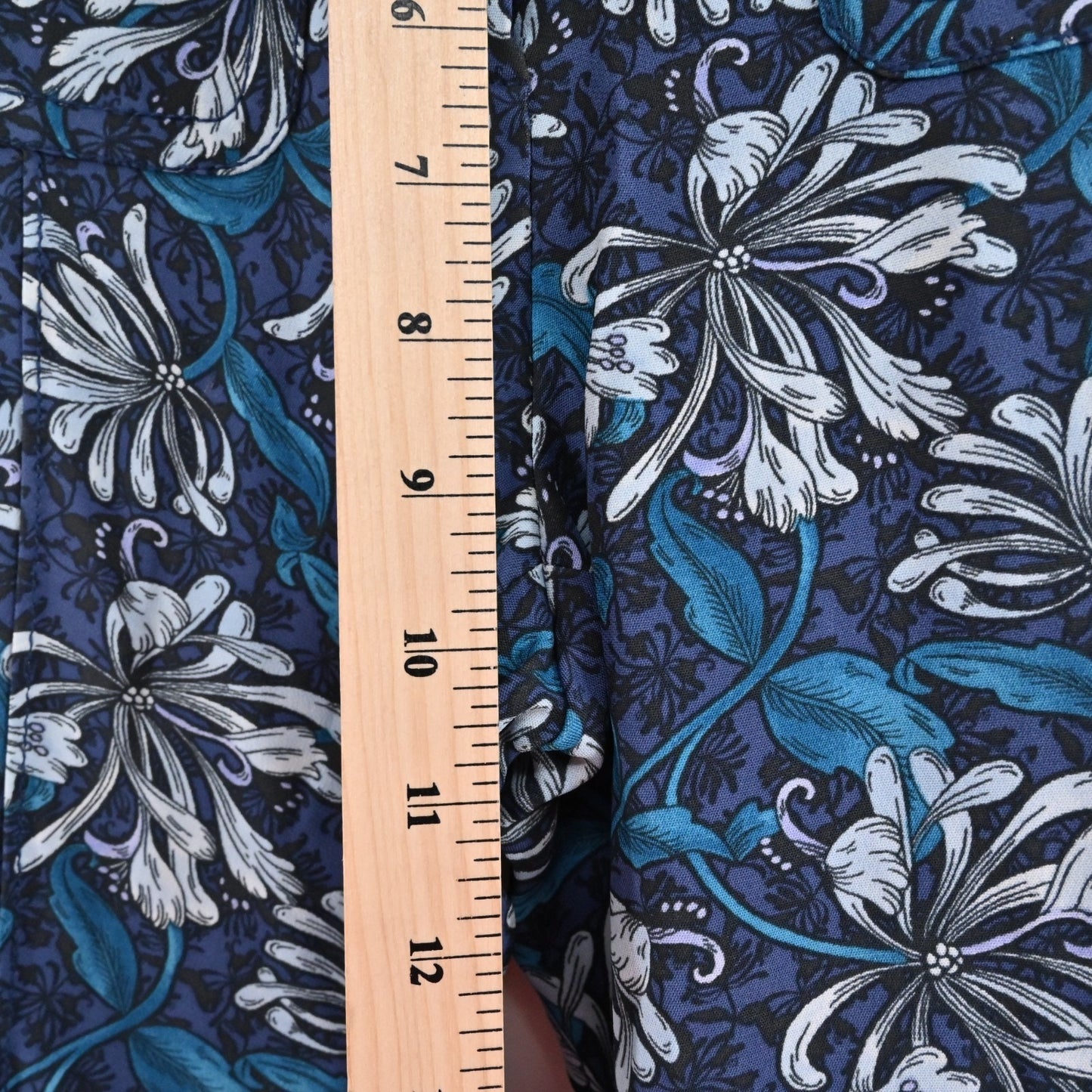 REBECCA TAYLOR Pants Womens Size 8 High Rise Bootcut Blue Floral Print Pocket