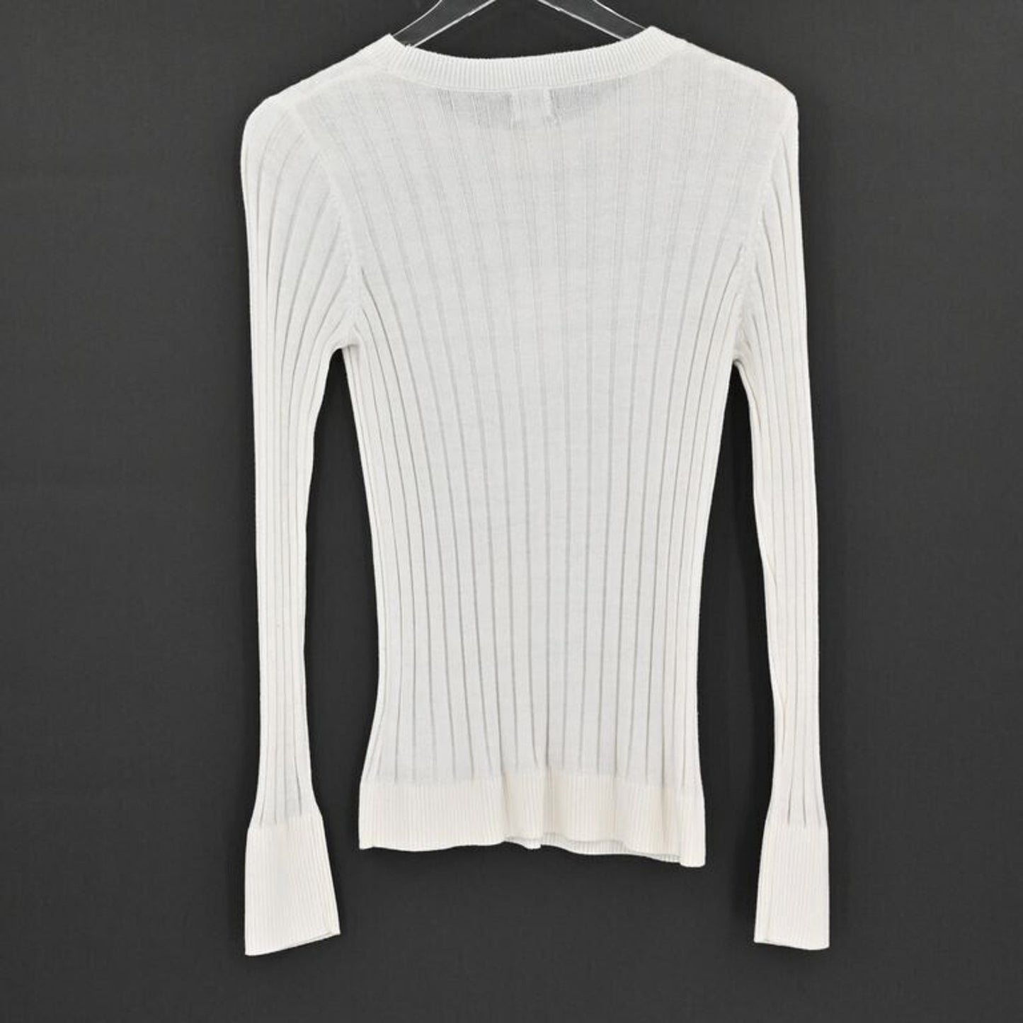 A NEW DAY Sweater Womens Sz XS White Crew Neck Long Sleeve Ribbed Knit Neutrals