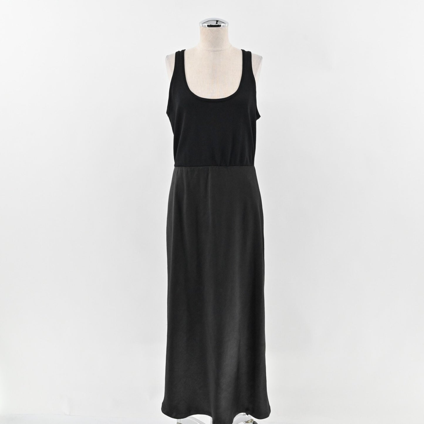 ANTHROPOLOGIE Dress Size M Black Sleeveless Satin Maxi Whimsigoth Mare Mare Slip