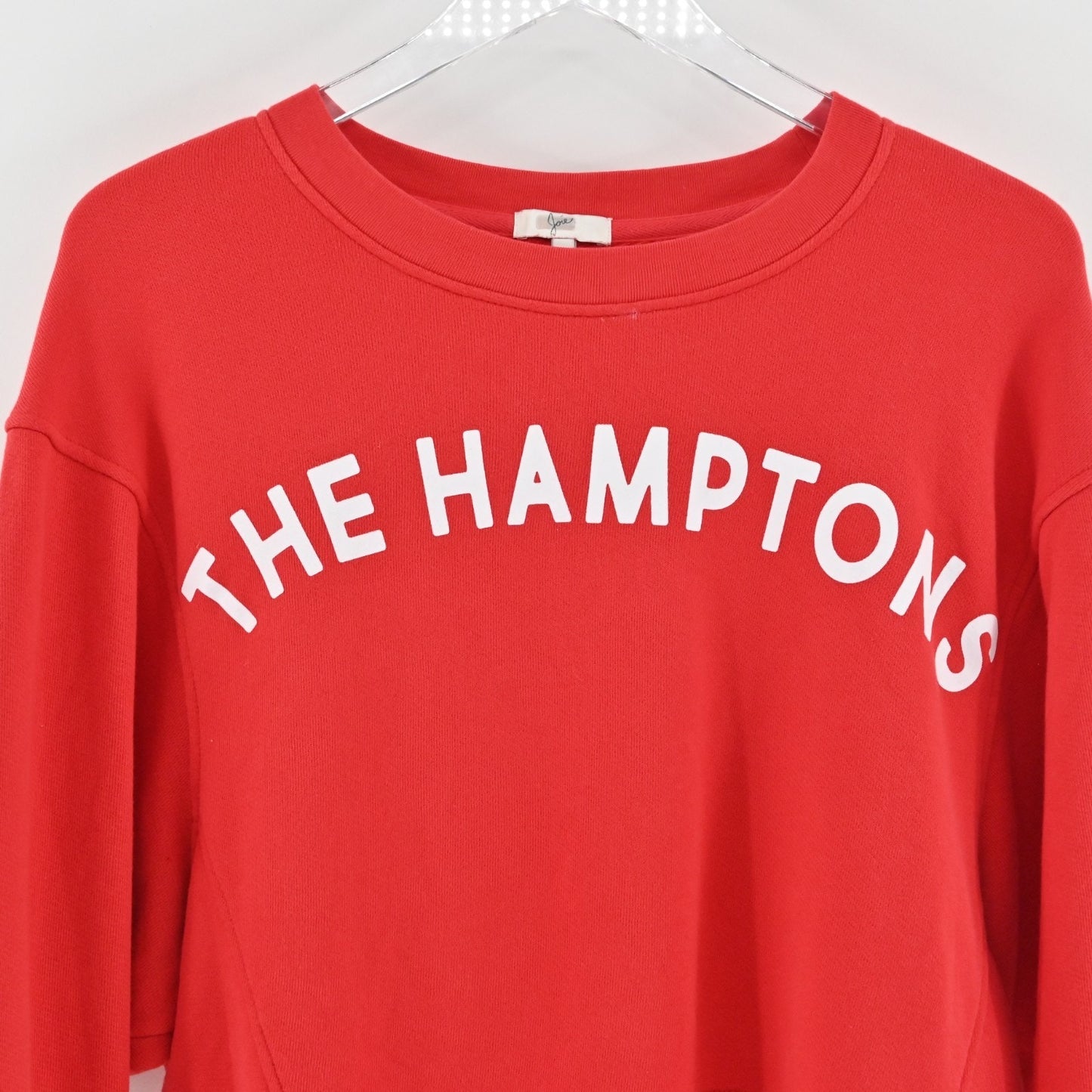 Joie Womens Caleigh Pima Cotton Sweatshirt Size S Red White The Hamptons Casual