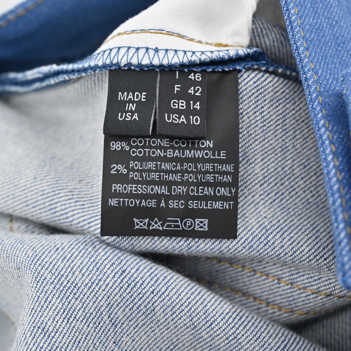DEREK LAM Jeans Womens Sz 10 Wide Leg Sailor Button High Rise Flare Retro $795