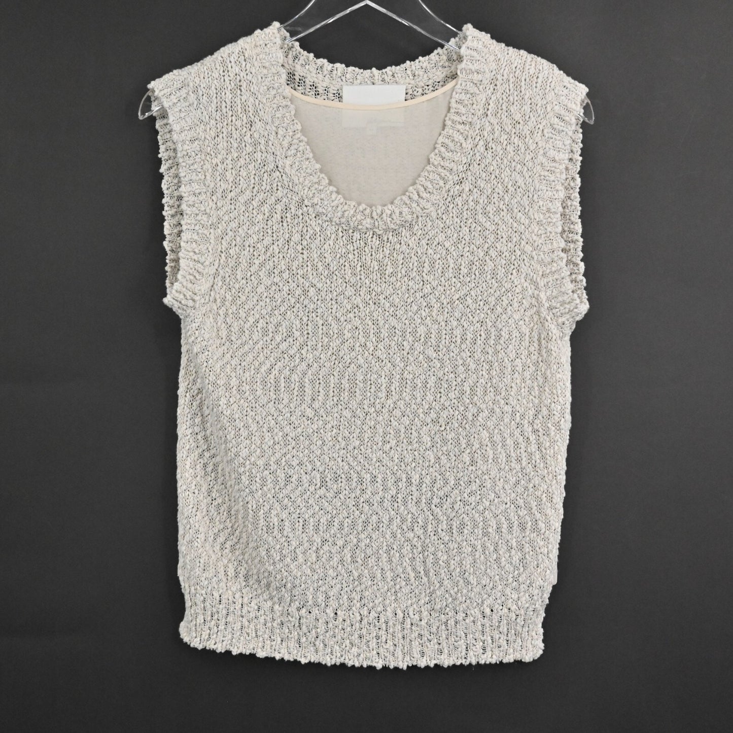 PHILLIP LIM Sweater Womens Size XS Linen Blend Knit Sleeveless Neutral Granola