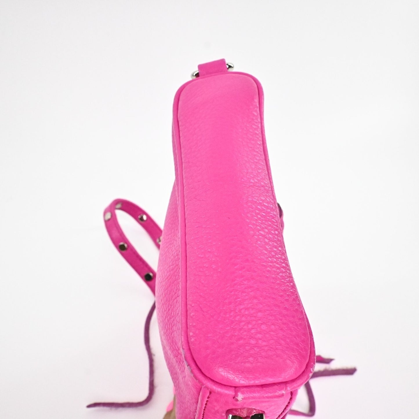 Rebecca Minkoff Mini 5 Zip Rocker Pink Crossbody Bag Leather Silver Maximalist