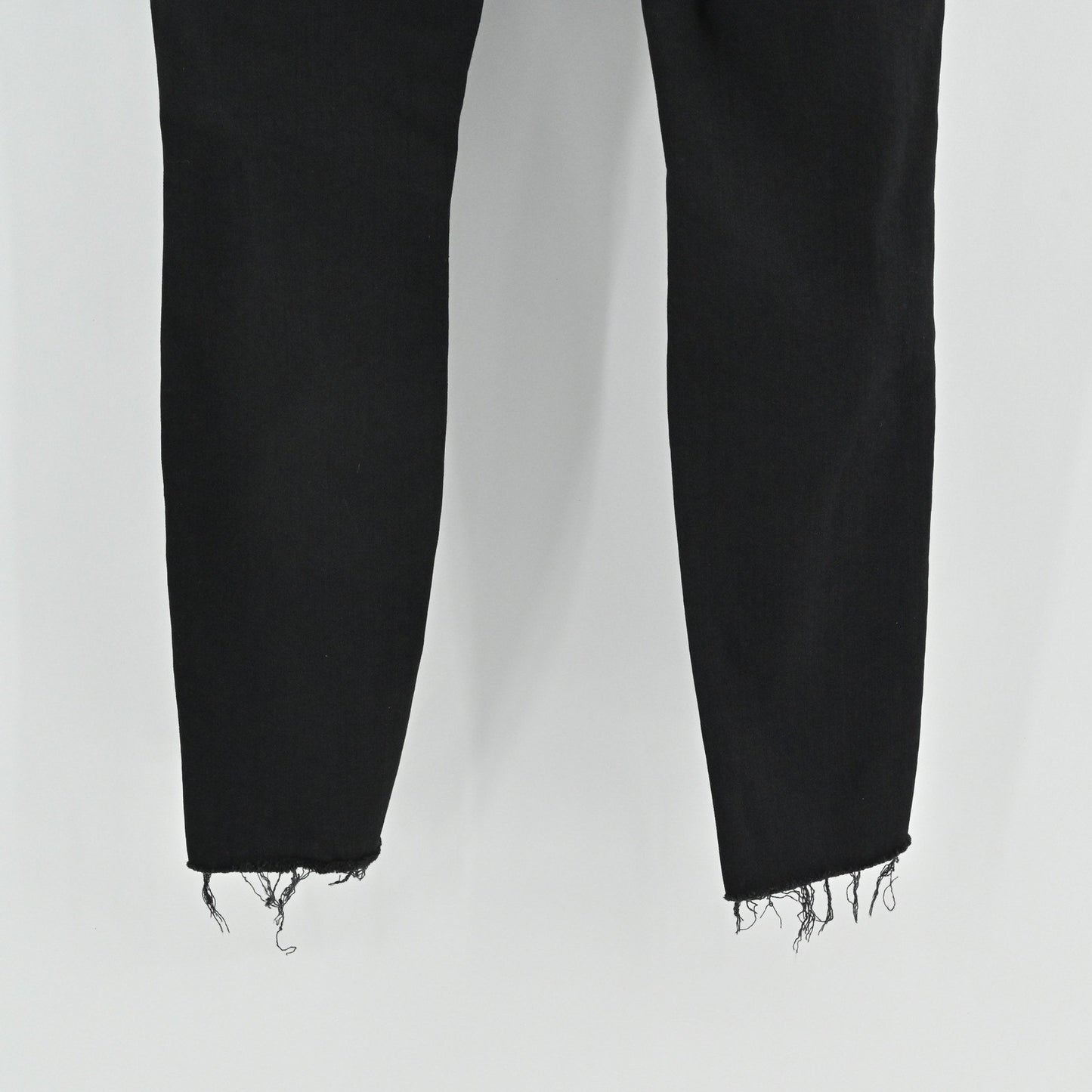 MOTHER Womens Looker Ankle Fray Jeans Size 25 Guilty as Sin Black Distressed
