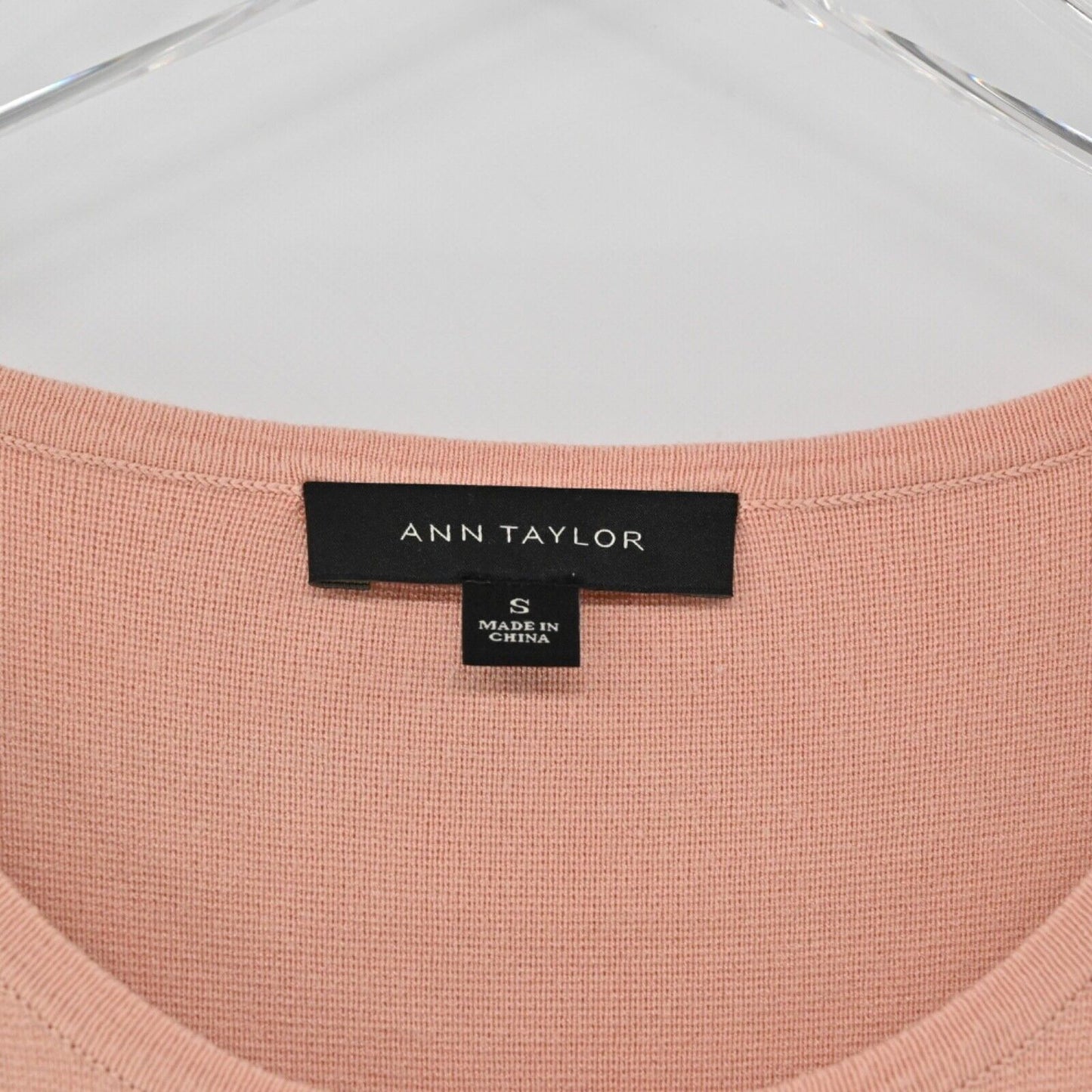 ANN TAYLOR Dress Womens Sz S Pink Knit Floral Embroidered Eyelet Sheath Capsule