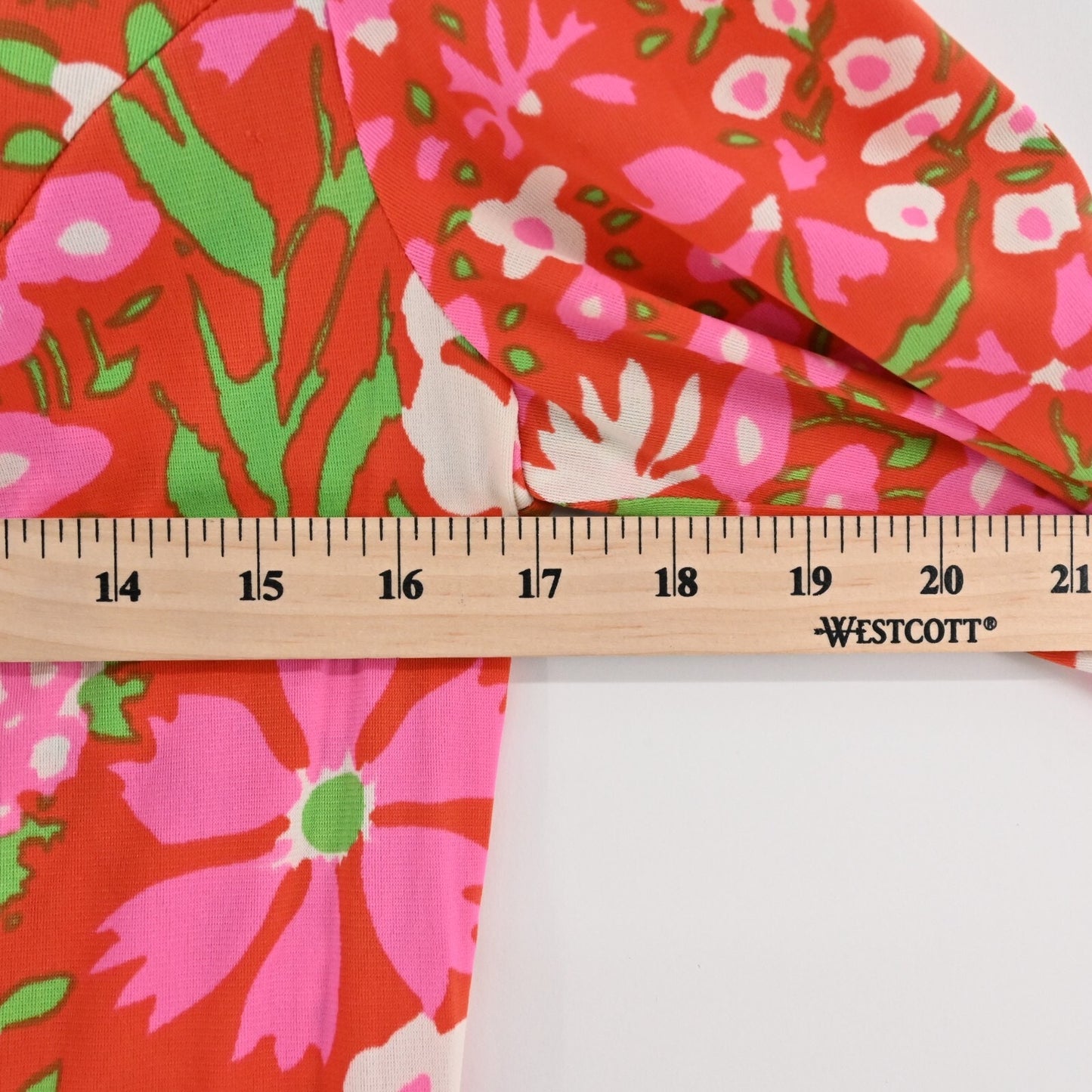70s Maxi Dress Long Sleeve Floral Pink Green Retro THE CLIQUE Size S - Vtg 8