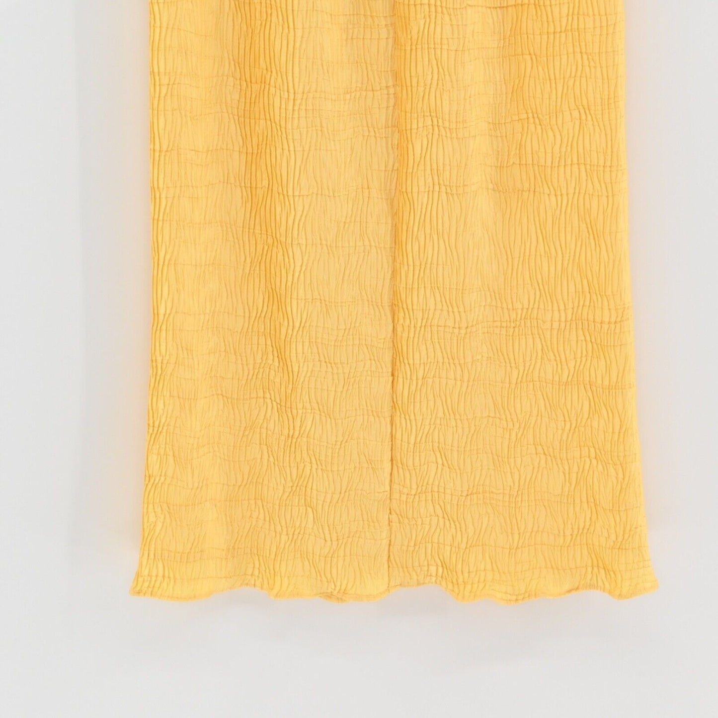 VTG 00s Y2k ESCADA Maxi Skirt Womens Size 34 Satin Crinkle Yellow Elastic Waist