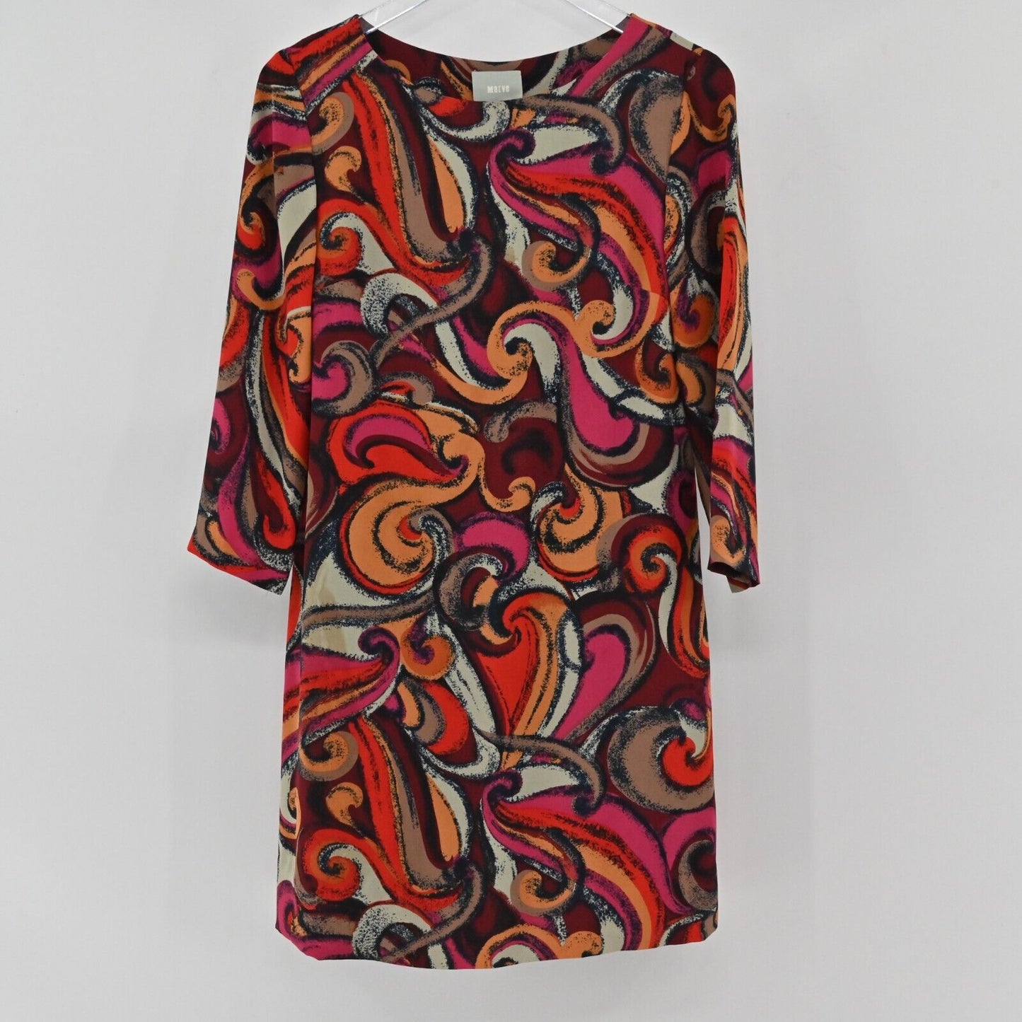 ANTHROPOLOGIE Dress Womens Size XS Maeve Flavia Swirl Multicolor Print Shift