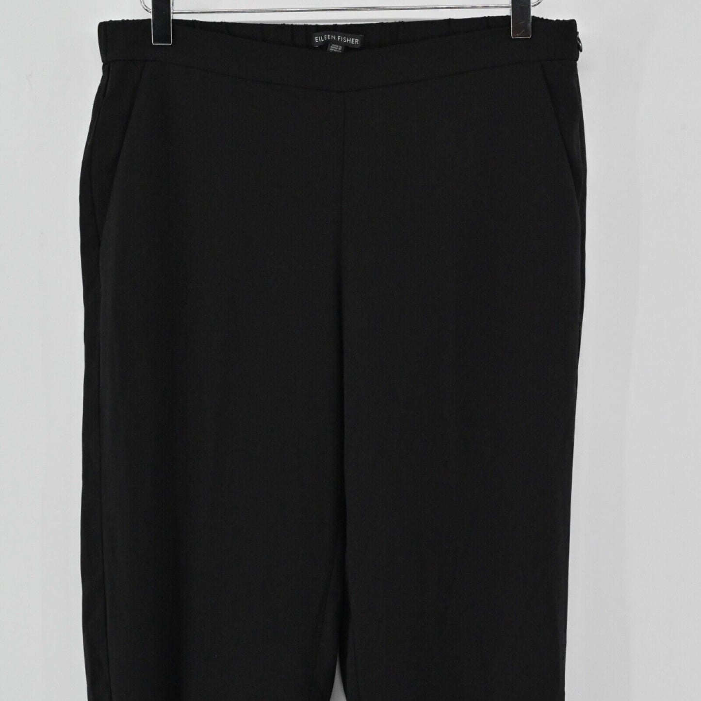 EILEEN FISHER Pants Womens Sz S Black High Rise Tapered Leg Dress Career Office