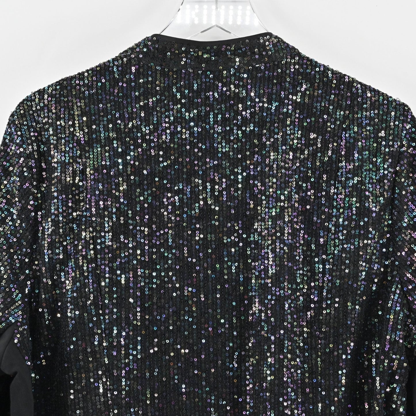 TORRID Sequin Moto Jacket Plus Size 2X Black Evening Bomber Womens Zip Front