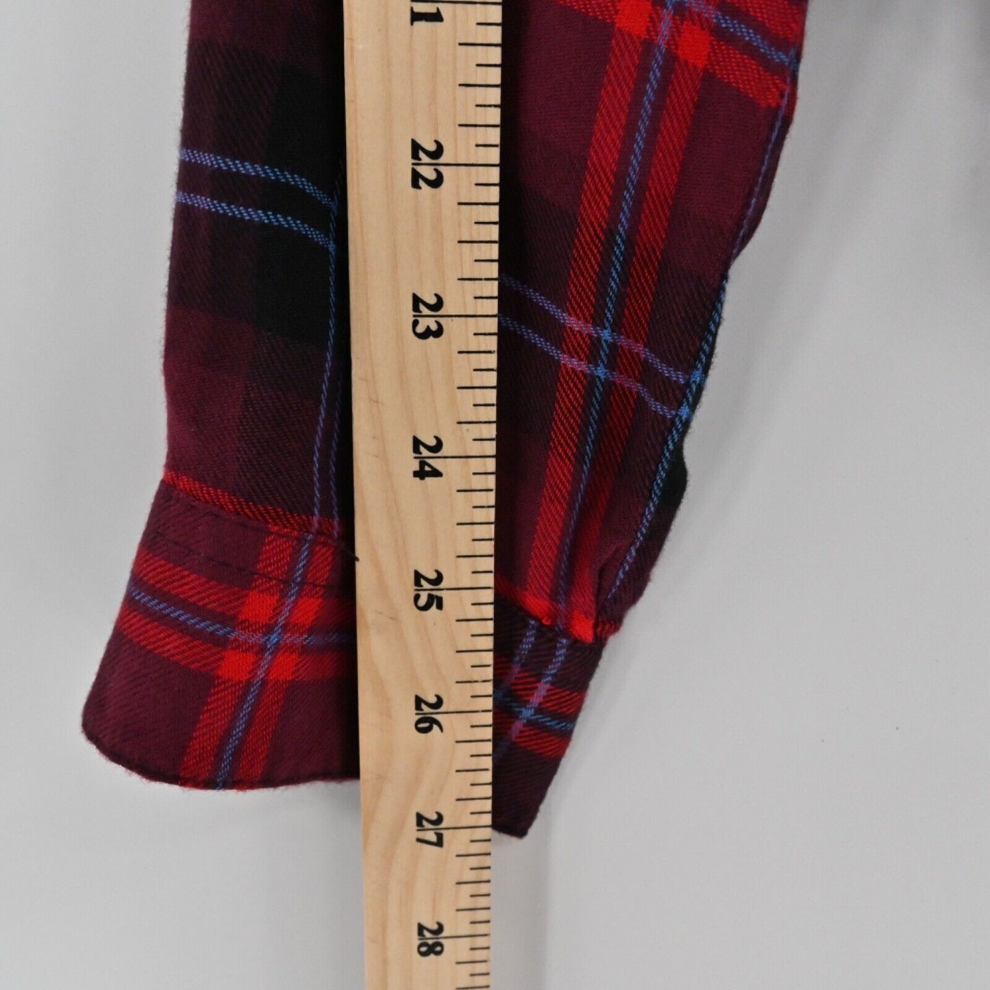 HARPER Top Womens Size M Red Black Plaid Pocket Flannel Button Up Western Grunge