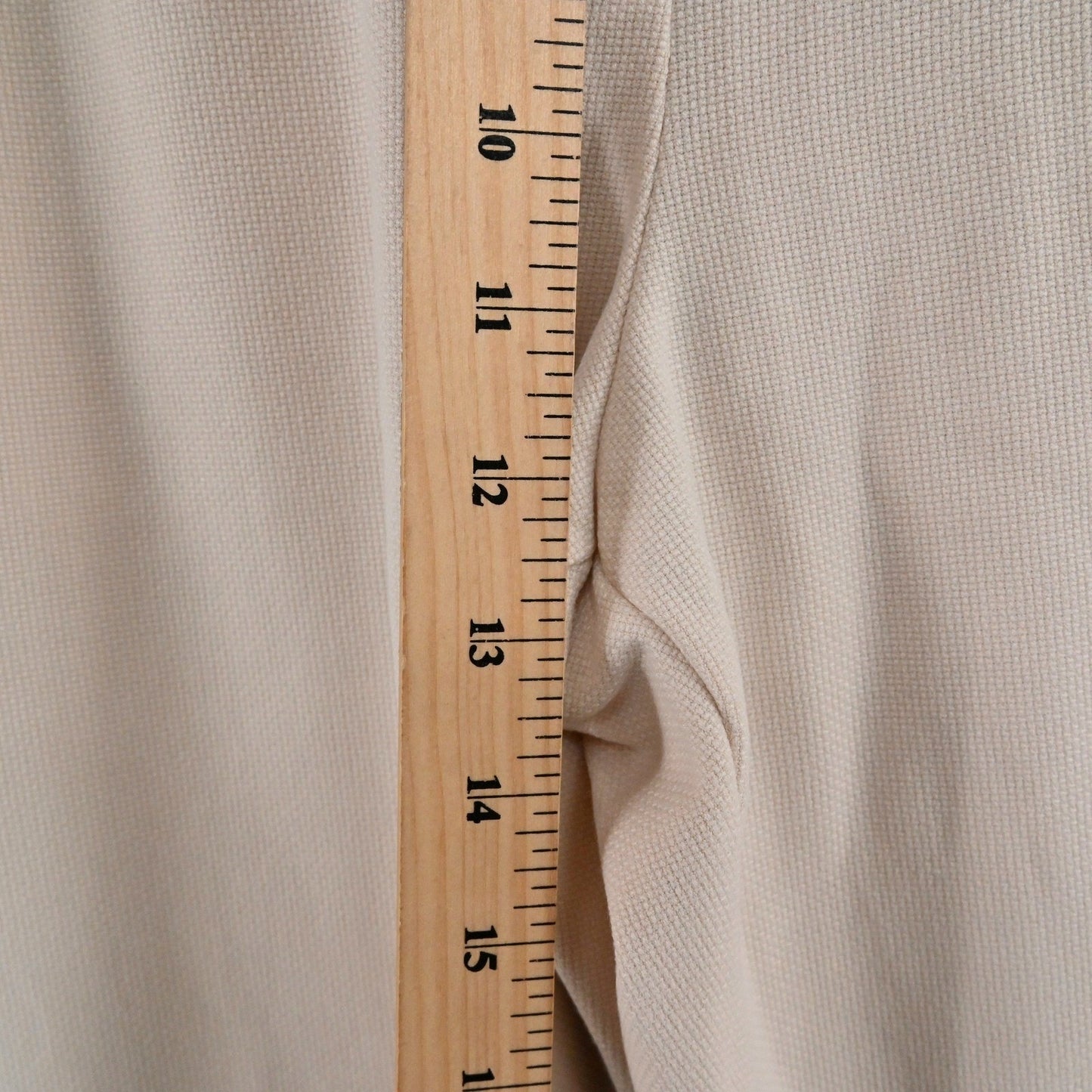 ZARA Womens Pull On Pants Size M Ivory Drawstring Tapered Minimalist Neutral