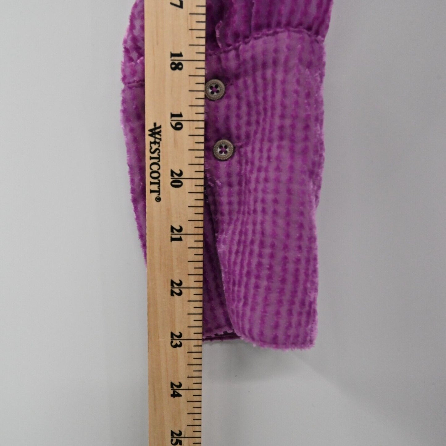 ANTHROPOLOGIE Top Womens Sz XS Akemi + Kin Purple Velvet Tunic Duster Button