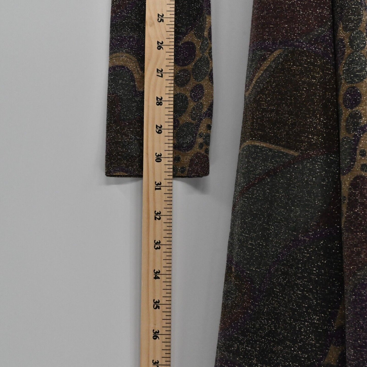 MALIPARMI Dress Womens Sz 46 US M Abito Jersey Wool Metallic Abstract Multi NEW