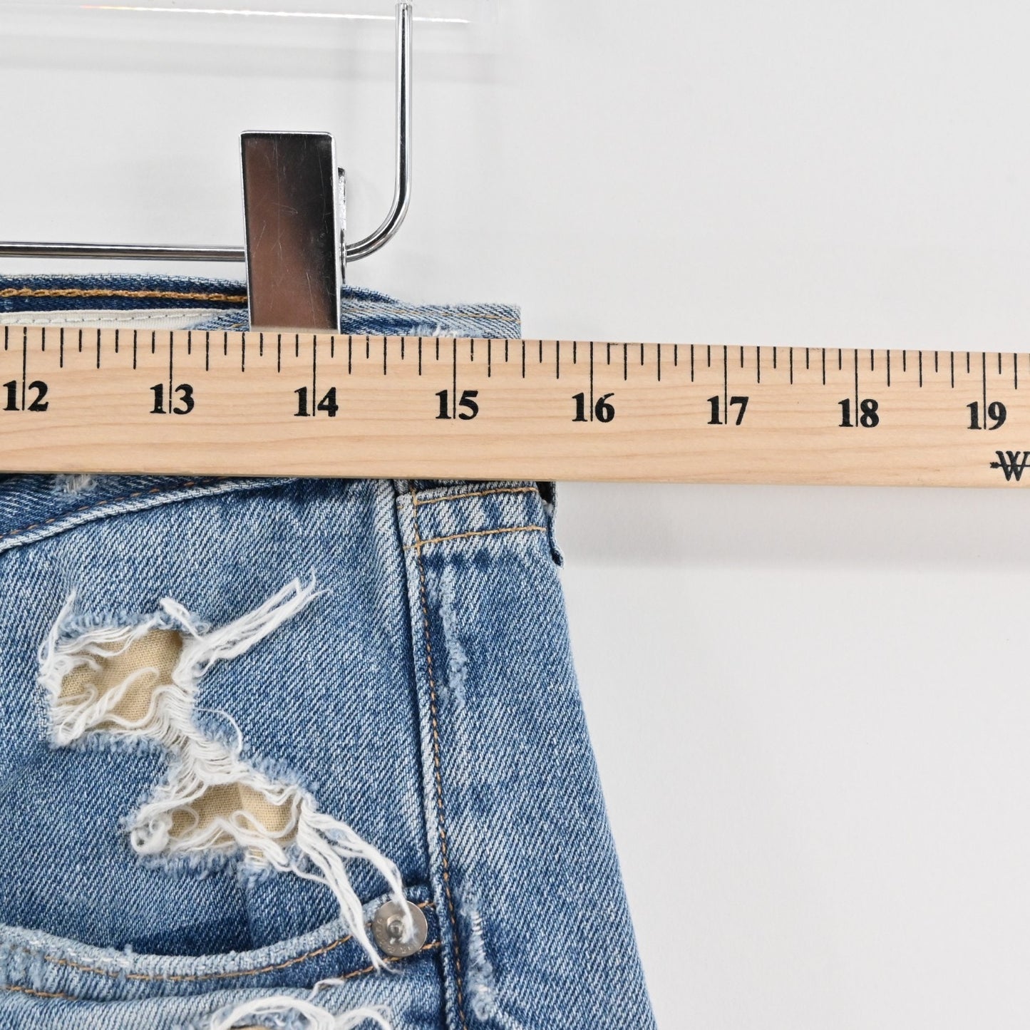 RAG BONE Womens Rebel Jean Shorts Size 25 Boyfriend Distressed Denim Cotton Boho