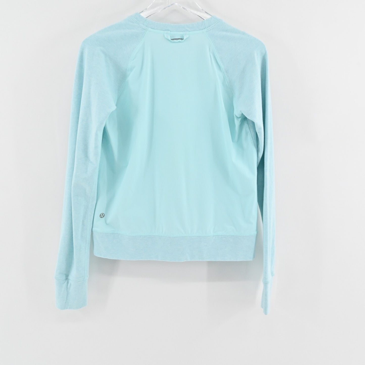LULULEMON Voyage Pullover Top Womens Size M Aquamarine Blue Stretch French Terry