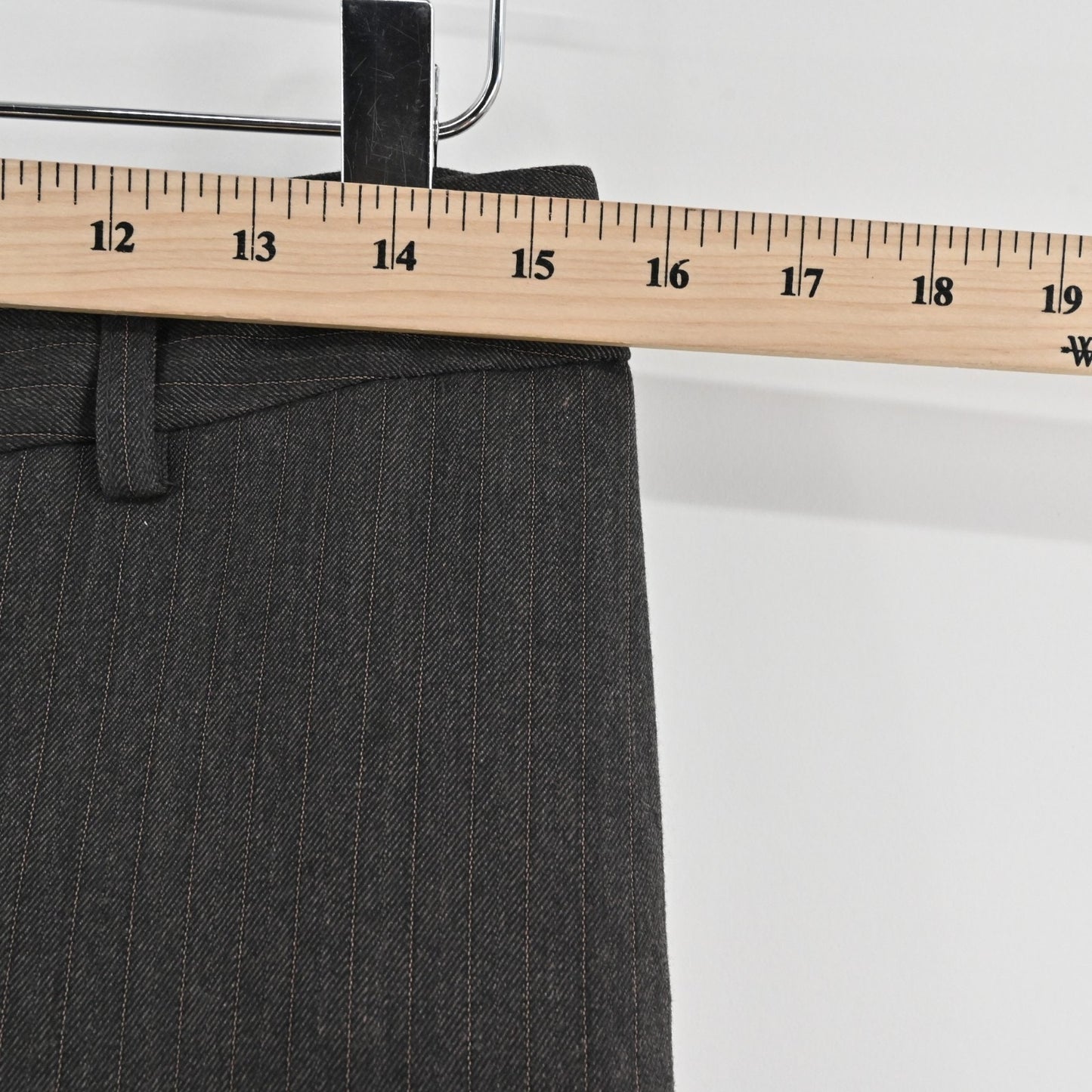 Ellen Tracy Womens Gray Micro Stripe Wide Leg Trouser Pants Size 6 Work Career